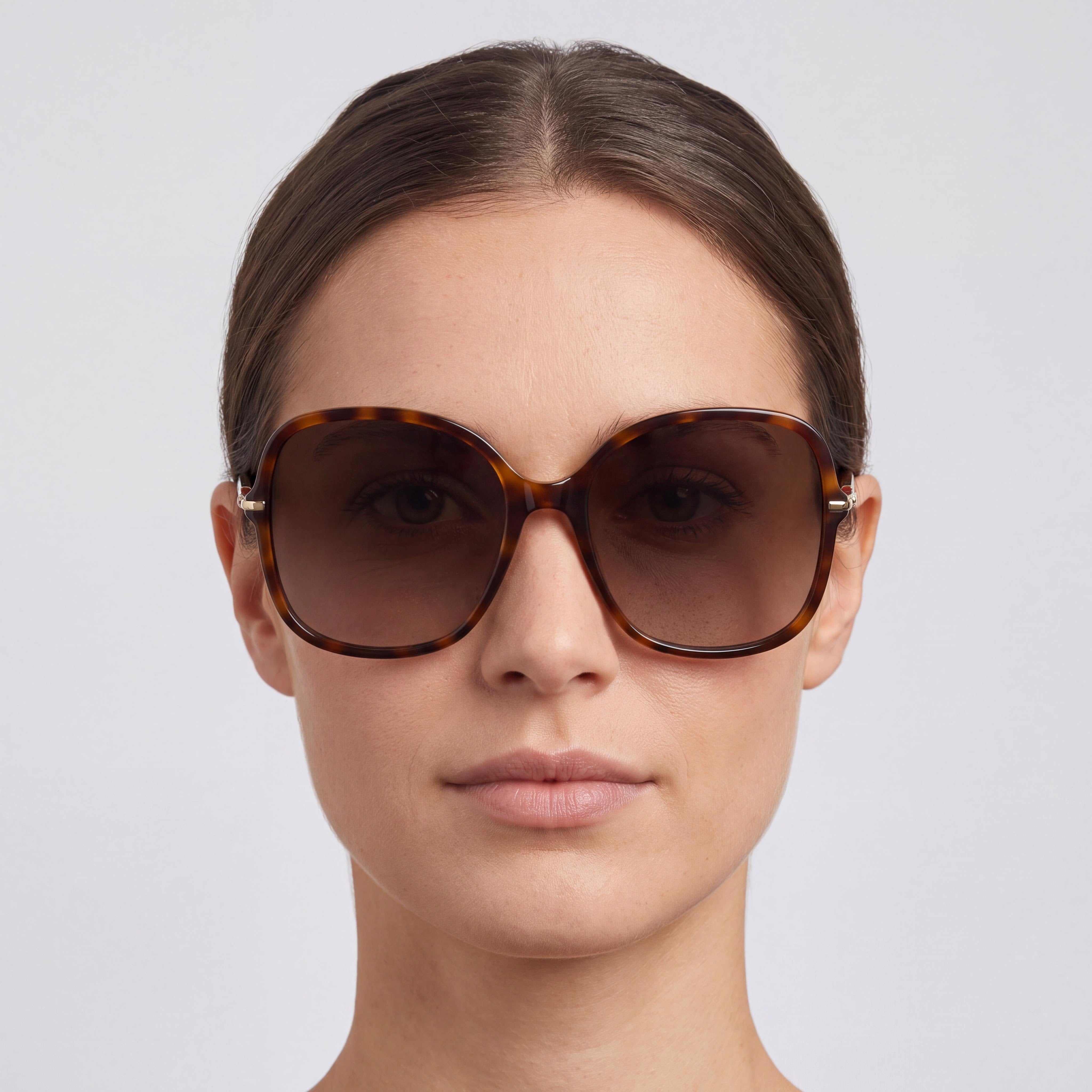 CAROLINA HERRERA Casual Style Women's Multicolour Acetate Frame Brown Shaded Non-Polarized Sunglasses, Photo 3