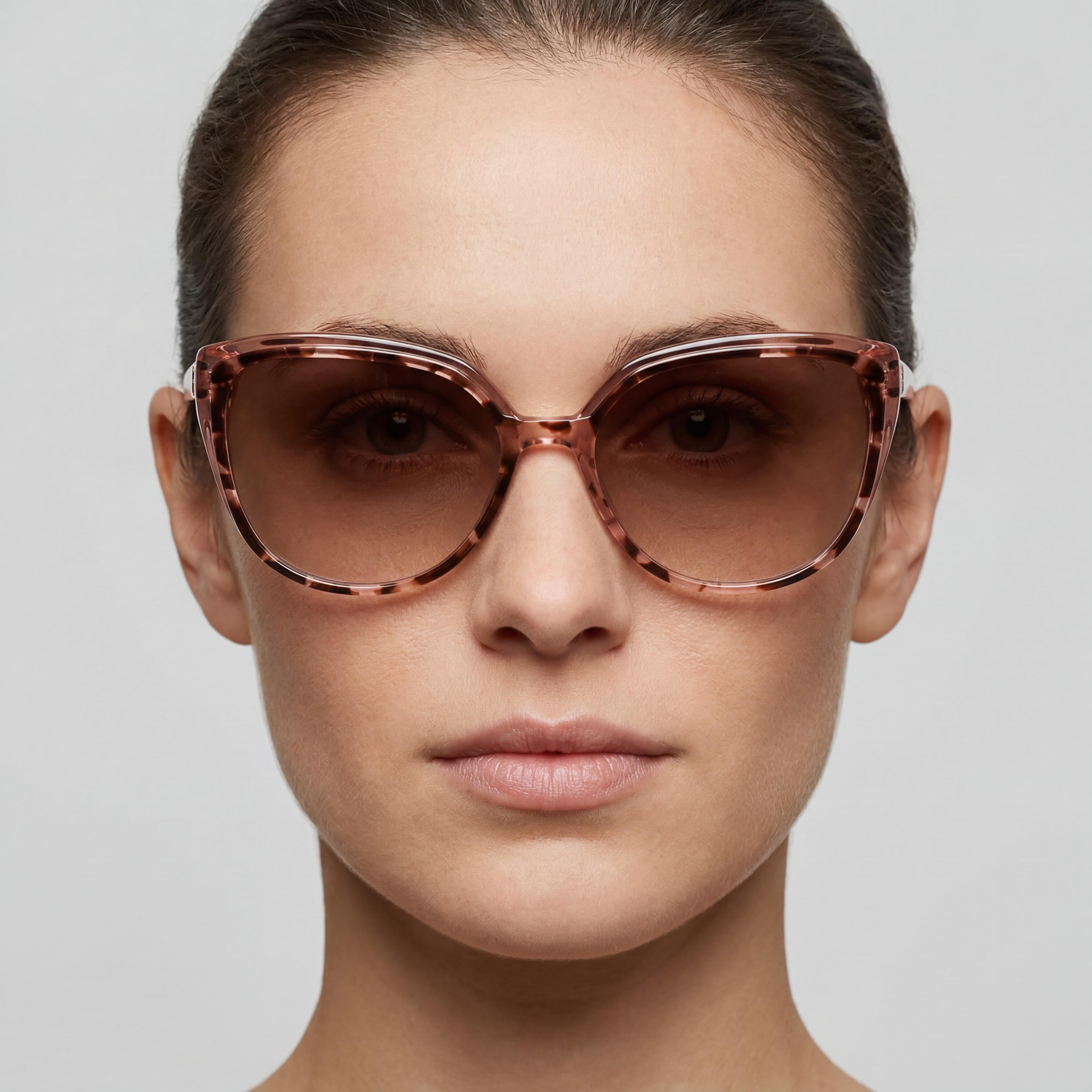 Anne Klein Ak7077 Women's Blush Tortoise Cat-Eye Sunglasses with UV Protection, Brown Gradient Lenses, 54mm, Photo 5