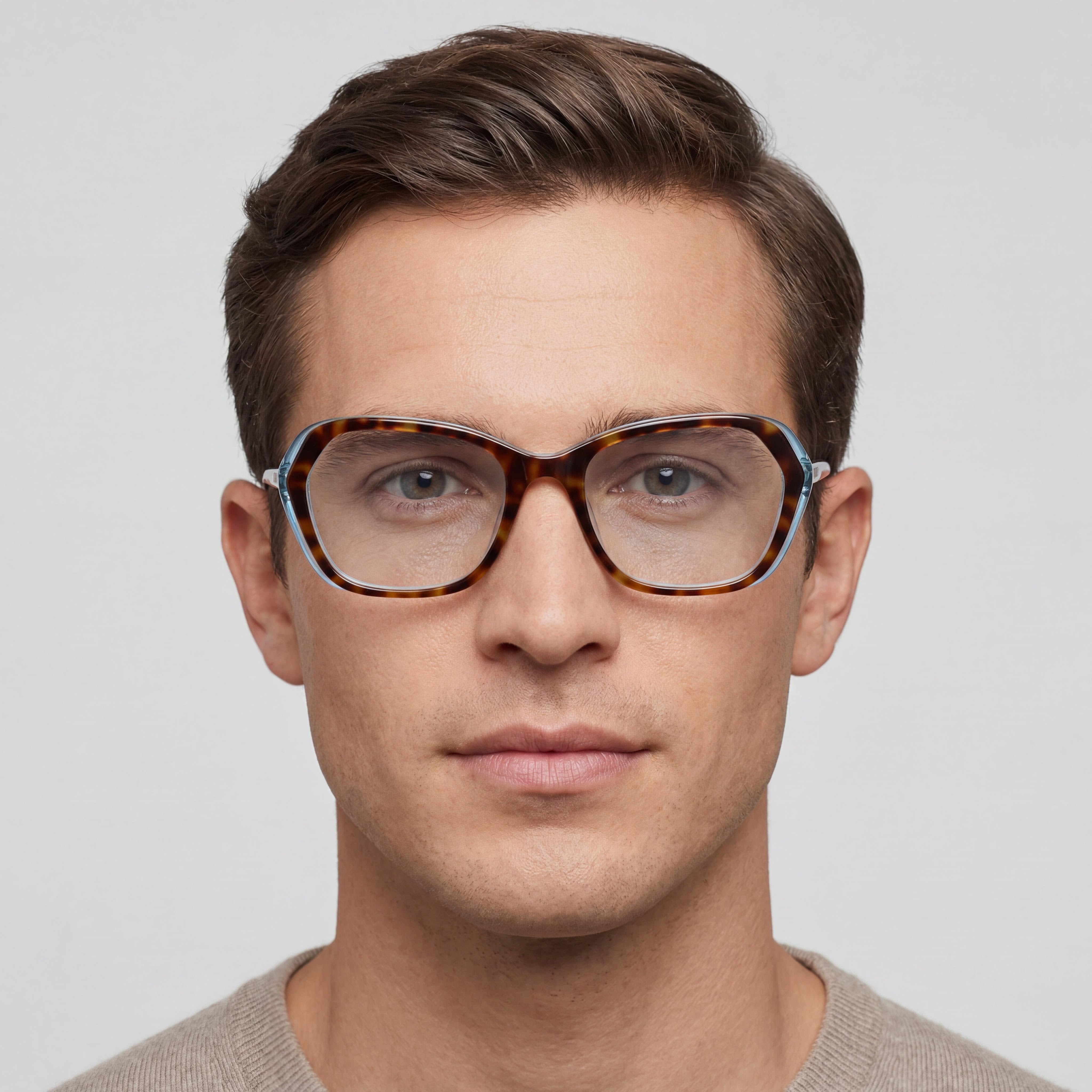 Gafas unisex DKNY DK5047 con montura metálica y lentes de policarbonato en azul tortuga, 52 mm, Photo 3