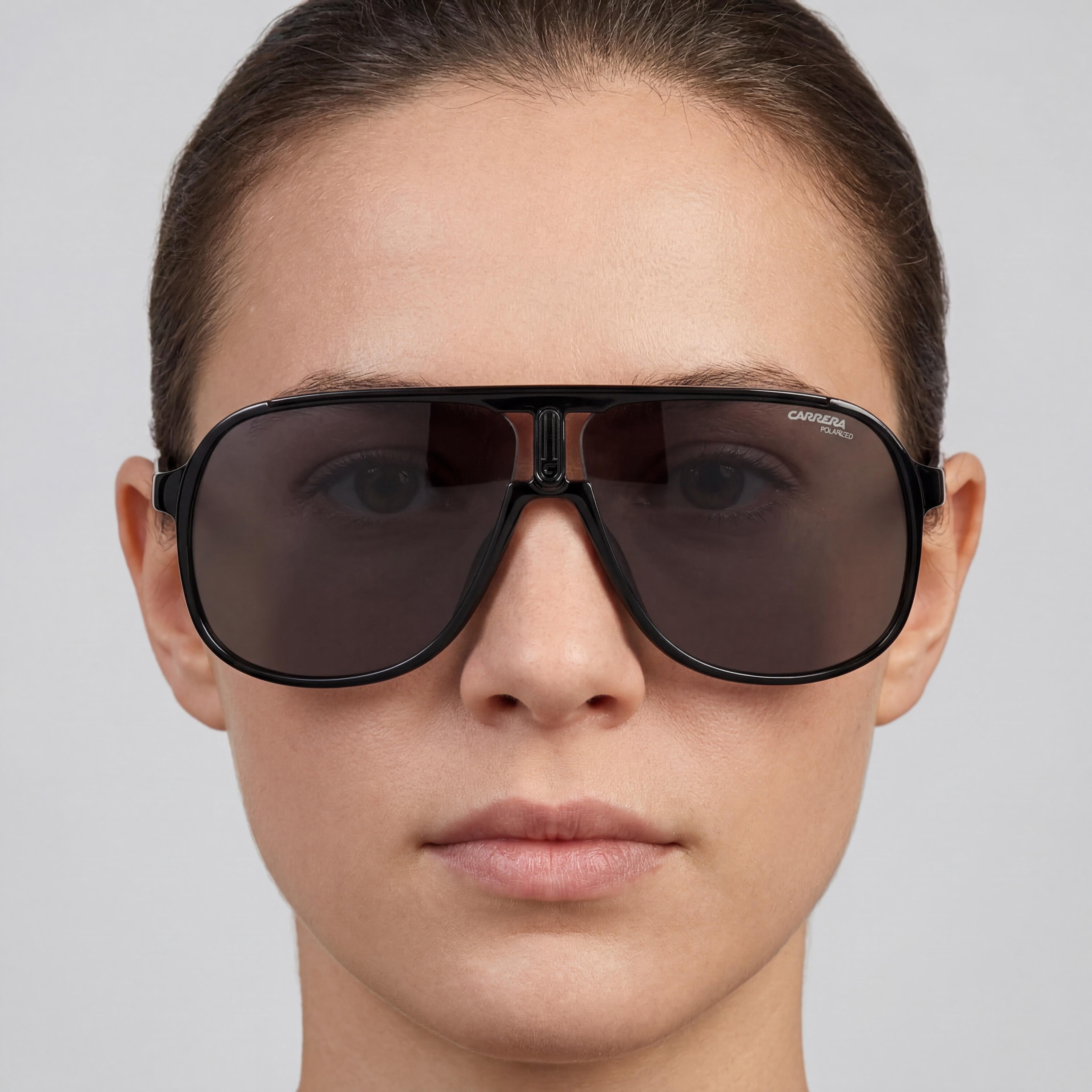 Carrera 1047/S Unisex Black Polyamide Sunglasses with Grey Polarized Lenses & UV Protection 62mm, Photo 4