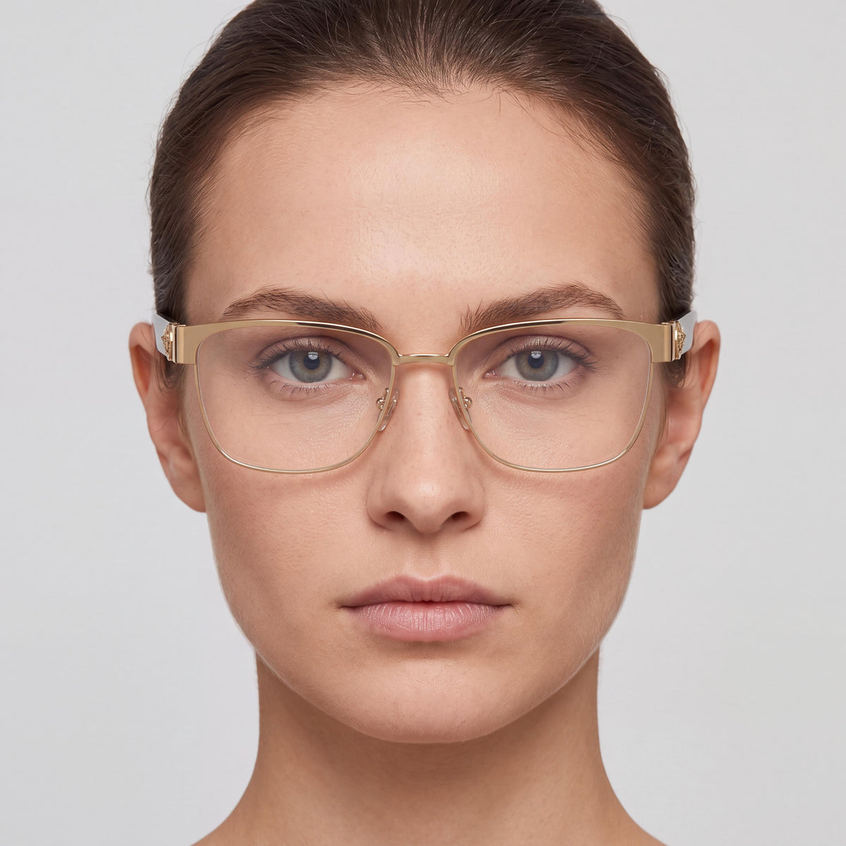 Versace Women's Eyeglasses: 0VE1306 Style in Gold Metal Frame, Suitable for Everyday Wear, Size 55-16-140, Photo 4