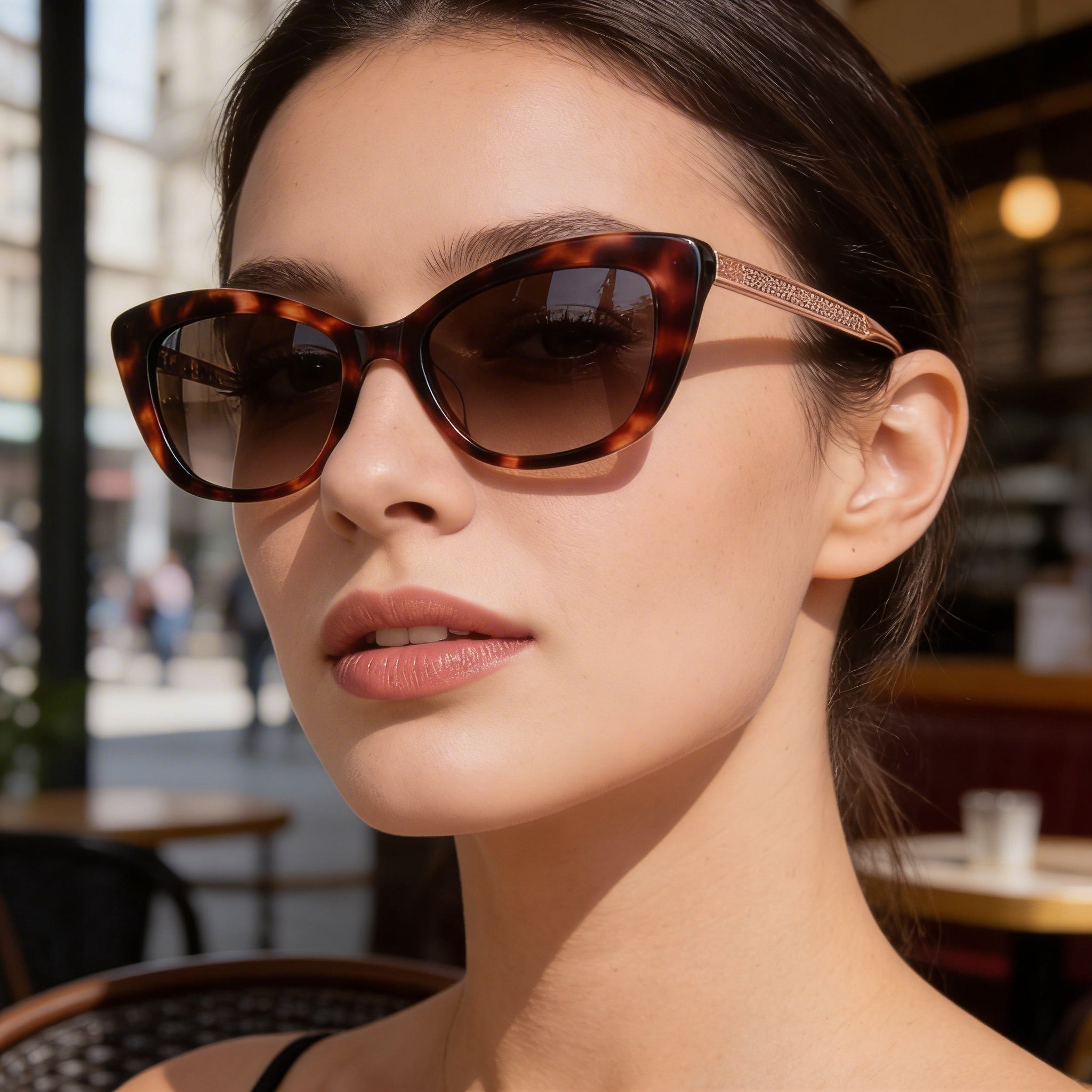 Kate Spade New York Merida/g/s Women's Cat Eye Havana Plastic Brown Gradient Non-Polarized Sunglasses 54mm, Photo 5