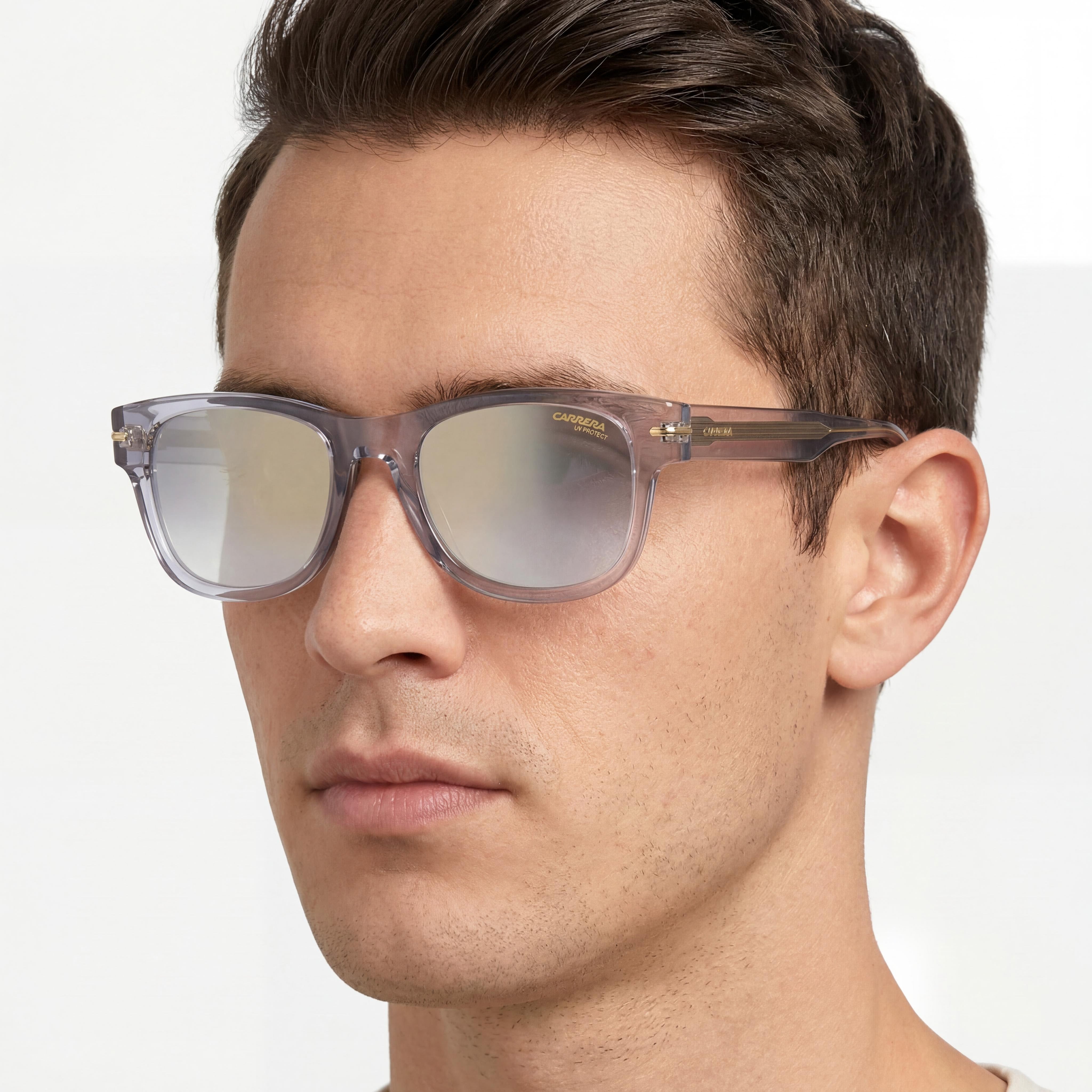Carrera 330/S Men's Grey Rectangle Sunglasses, Acetate Frame 50mm, Photo 5