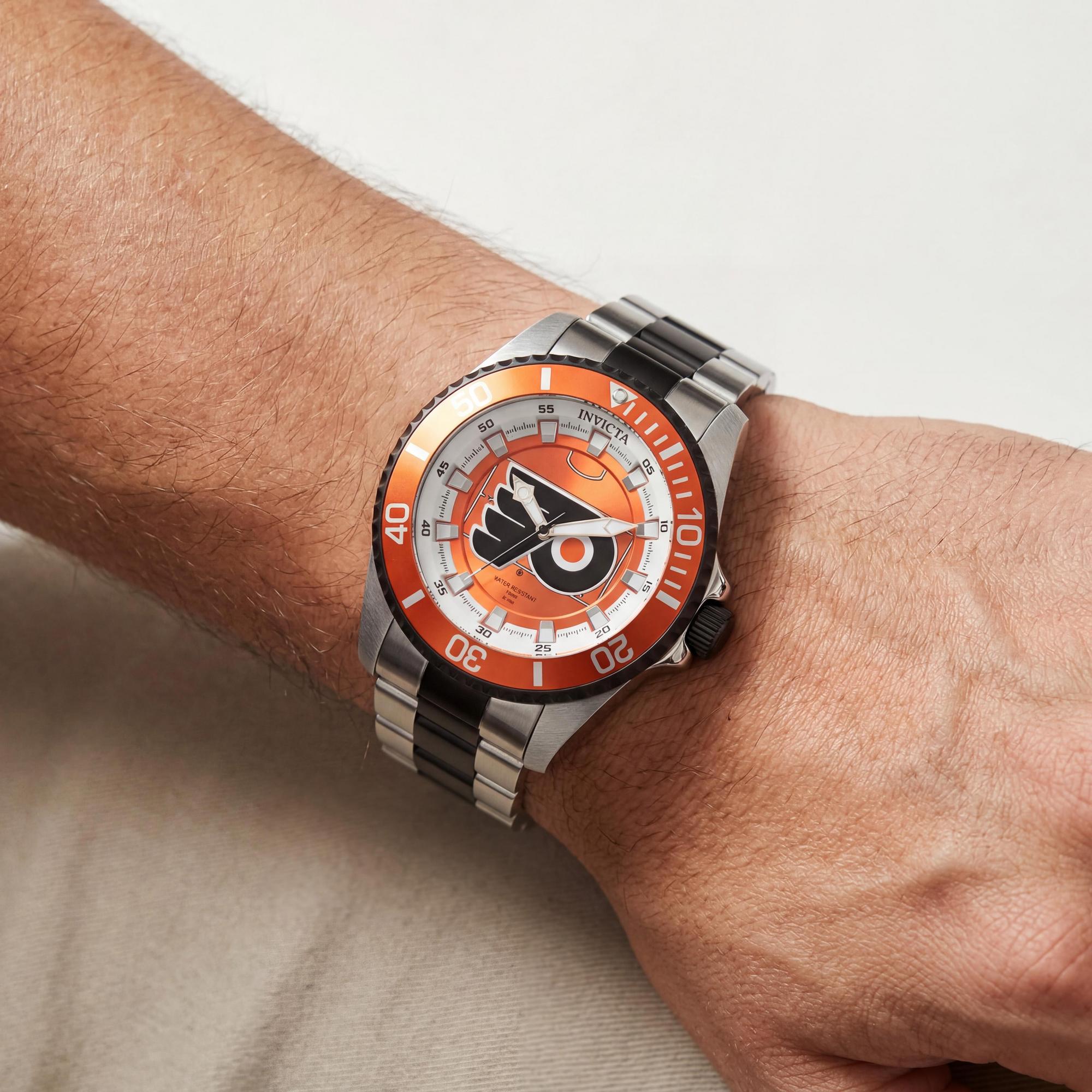 Reloj Invicta IN-42251-AMZUK para hombre, de cuarzo, acero inoxidable bicolor, esfera roja, 47 mm, resistente al agua, Photo 3