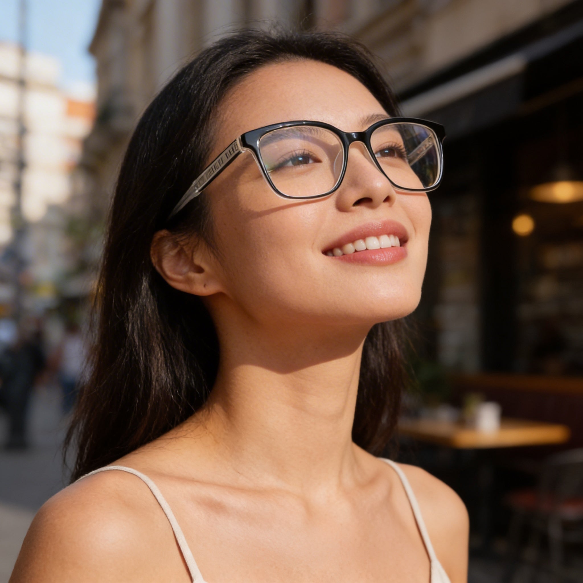 Gafas DKNY Casual para mujer, de acetato laminado en blanco y negro, con lentes de 52 mm, puente de 18 mm y patillas de 140 mm., Photo 6