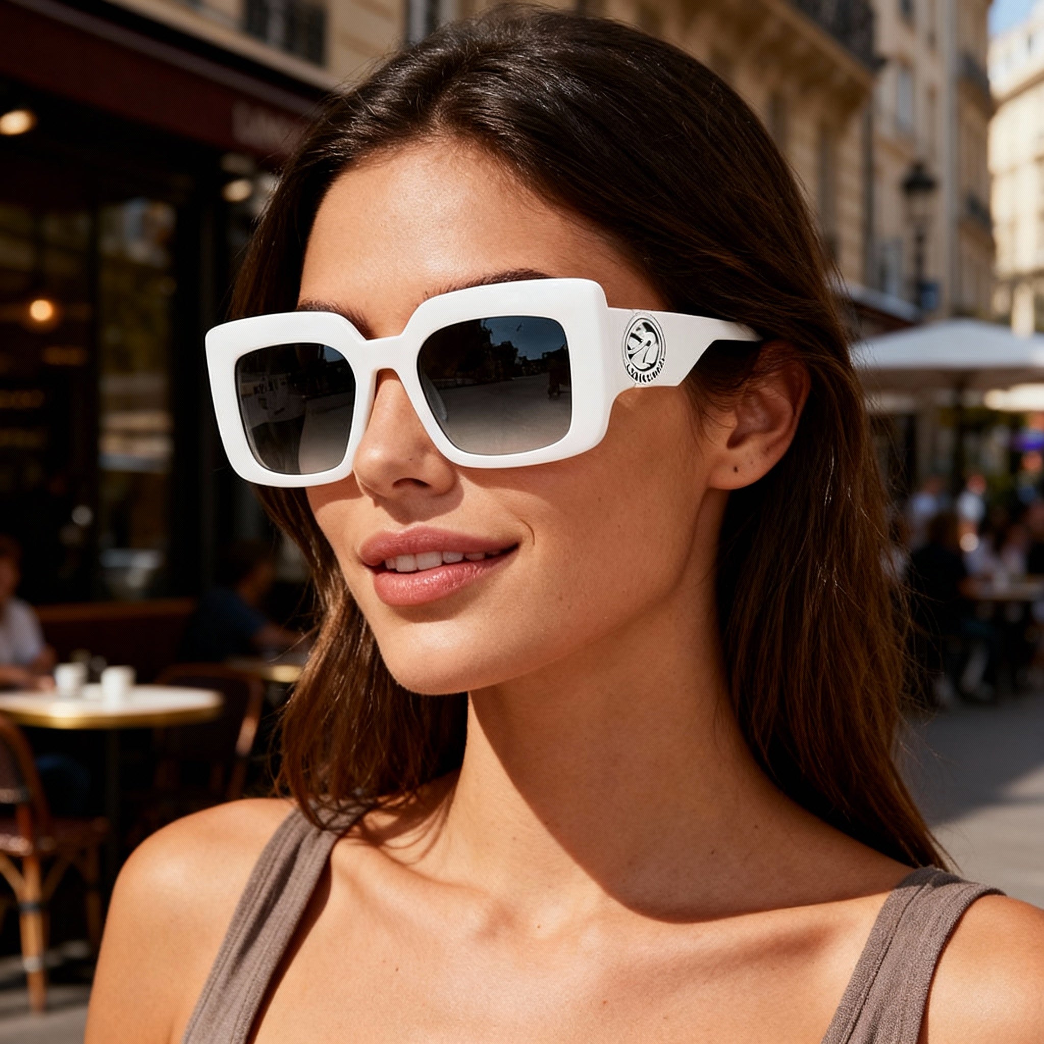 Longchamp LO753S Women's Casual Sunglasses with White Acetate Frame & White Non-Polarized Acetate Lenses 51-20-140, Photo 6