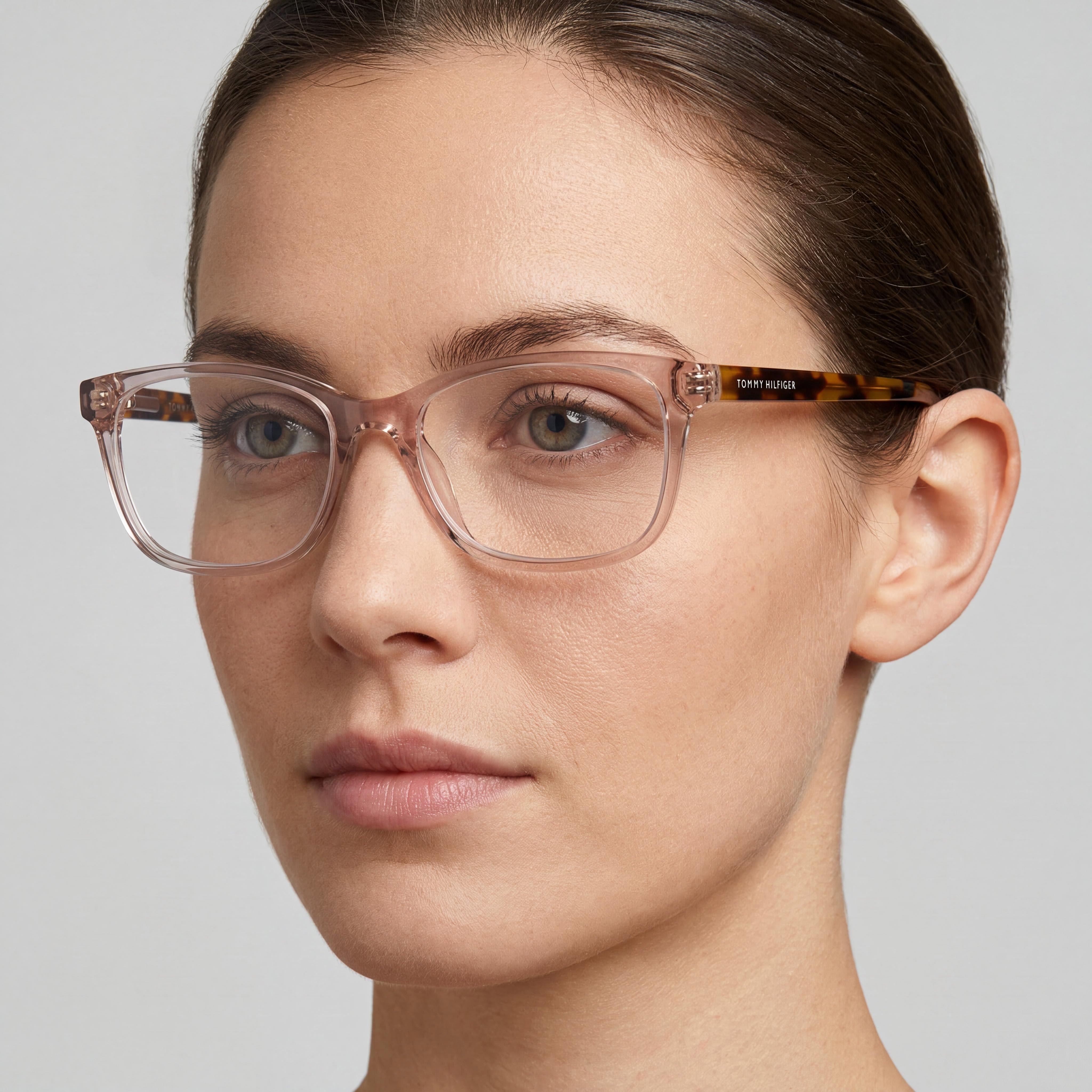 Tommy Hilfiger TH 1889 Women's Sunglasses, Nude Havana Acetate Frame with Polycarbonate Lenses, 53mm, Photo 2