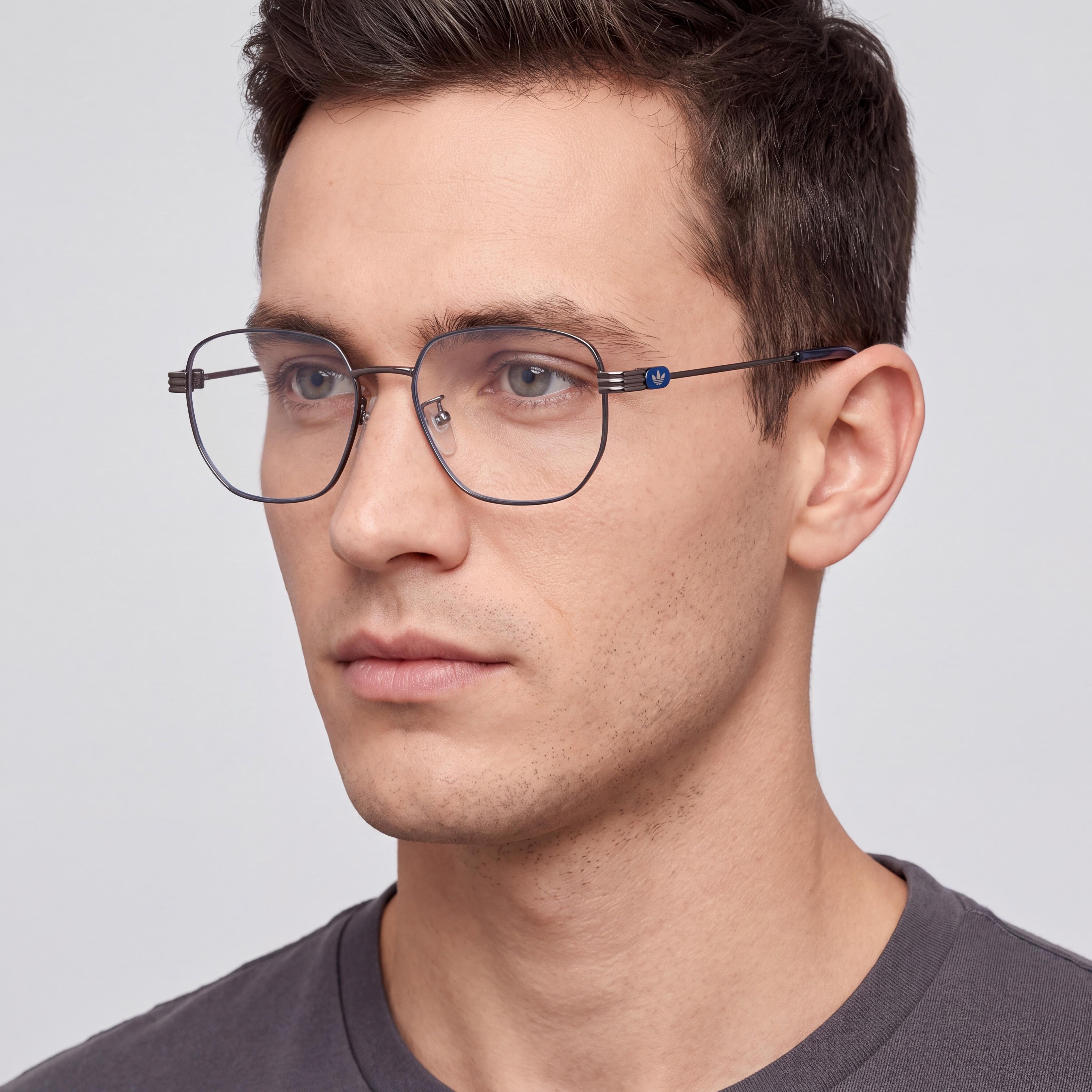 adidas Originals Or5112-d Men's Gunmetal Metal Frame with Non- Polycarbonate Lenses 52/16/145, Photo 4
