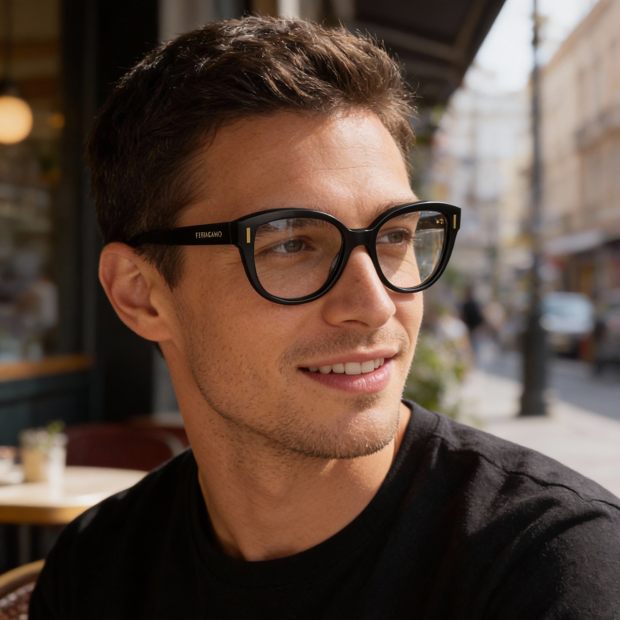 Salvatore Ferragamo Sf2994 Men's Black Acetate Optical Frames with 53mm Lens, 17mm Bridge, 145mm Temple, Photo 4