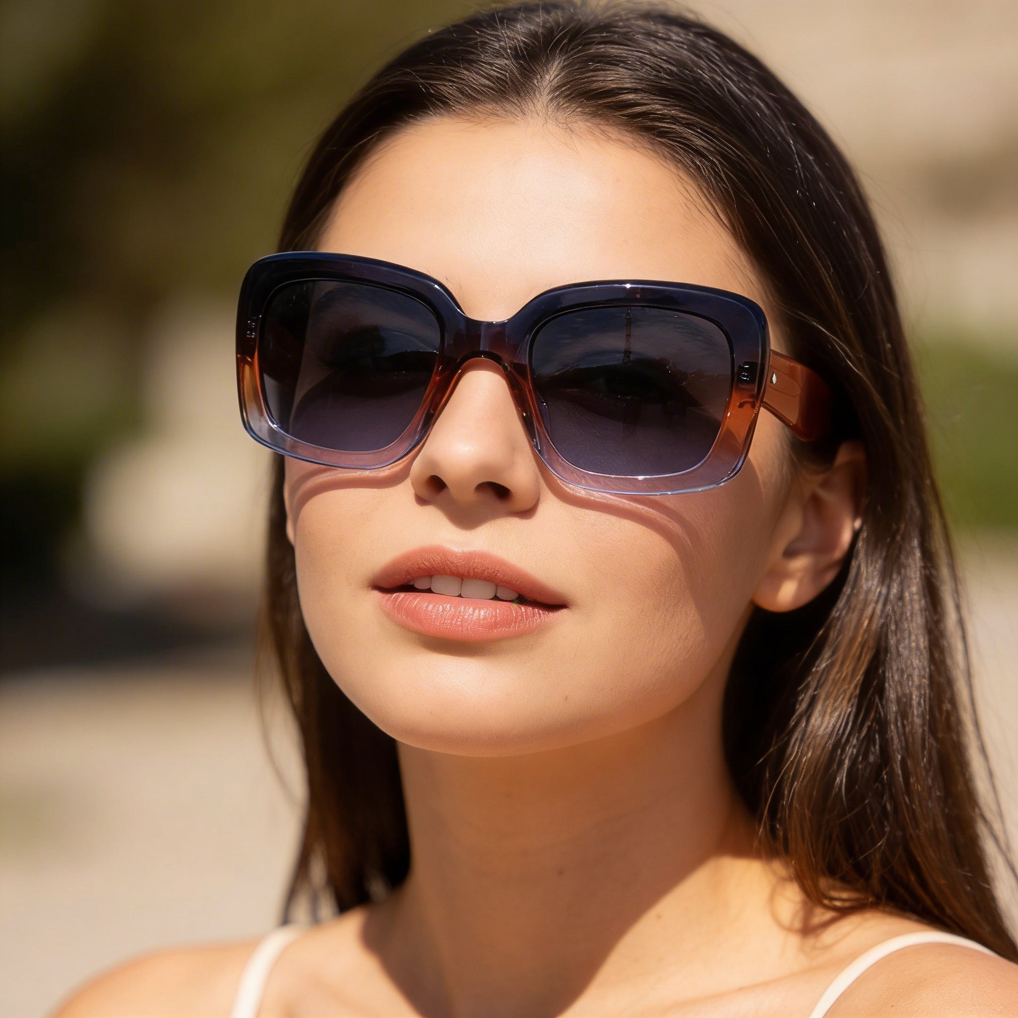kate spade new york Bellamy/S Women's Plastic Beige Grey Frame Blue Beige Lens 52mm UV Protected Non-Polarized Sunglasses, Photo 5