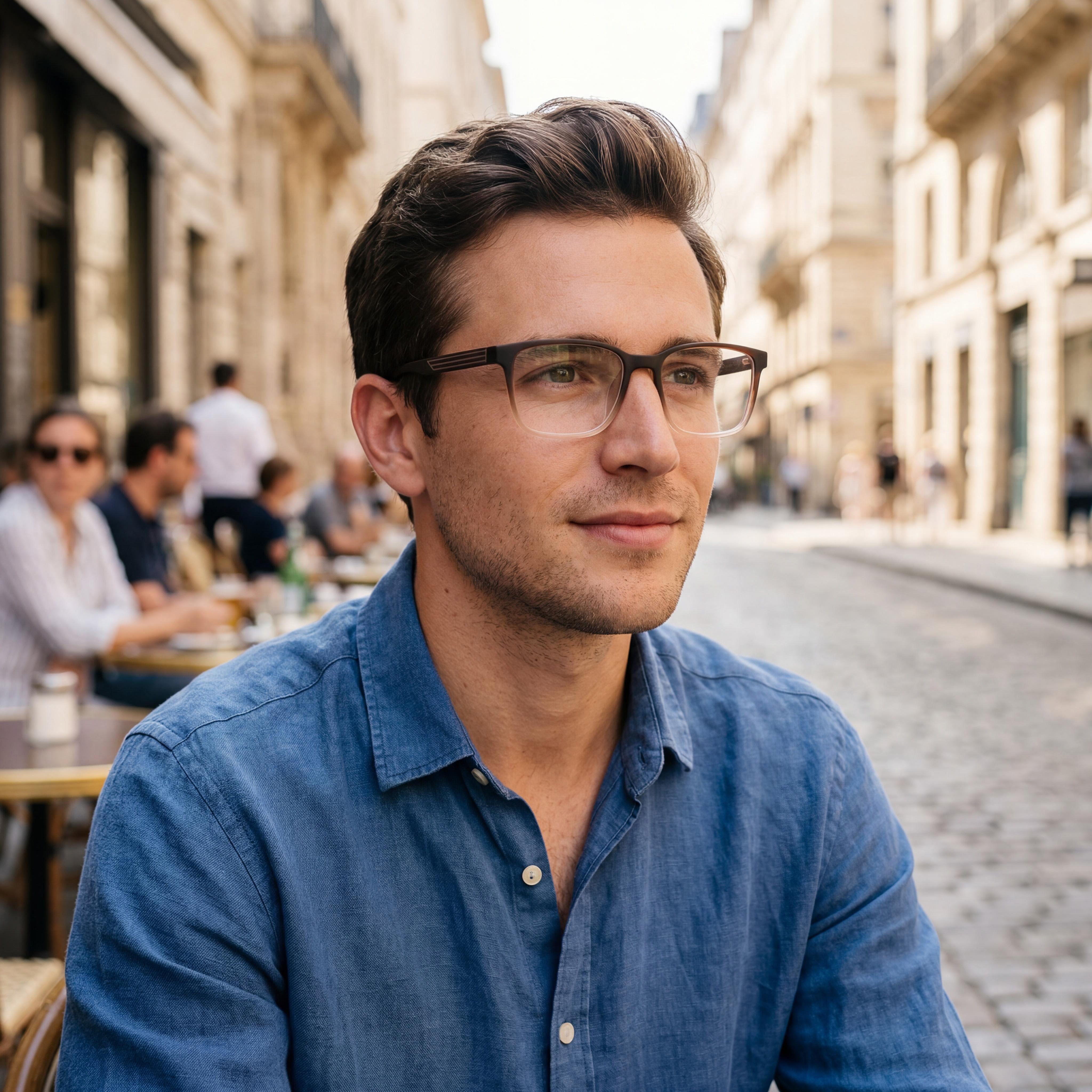 JOE Joe4102 Men's Brown Acetate Eyewear with 54mm Lens Width, 18mm Bridge, 140mm Temple Length, Photo 6