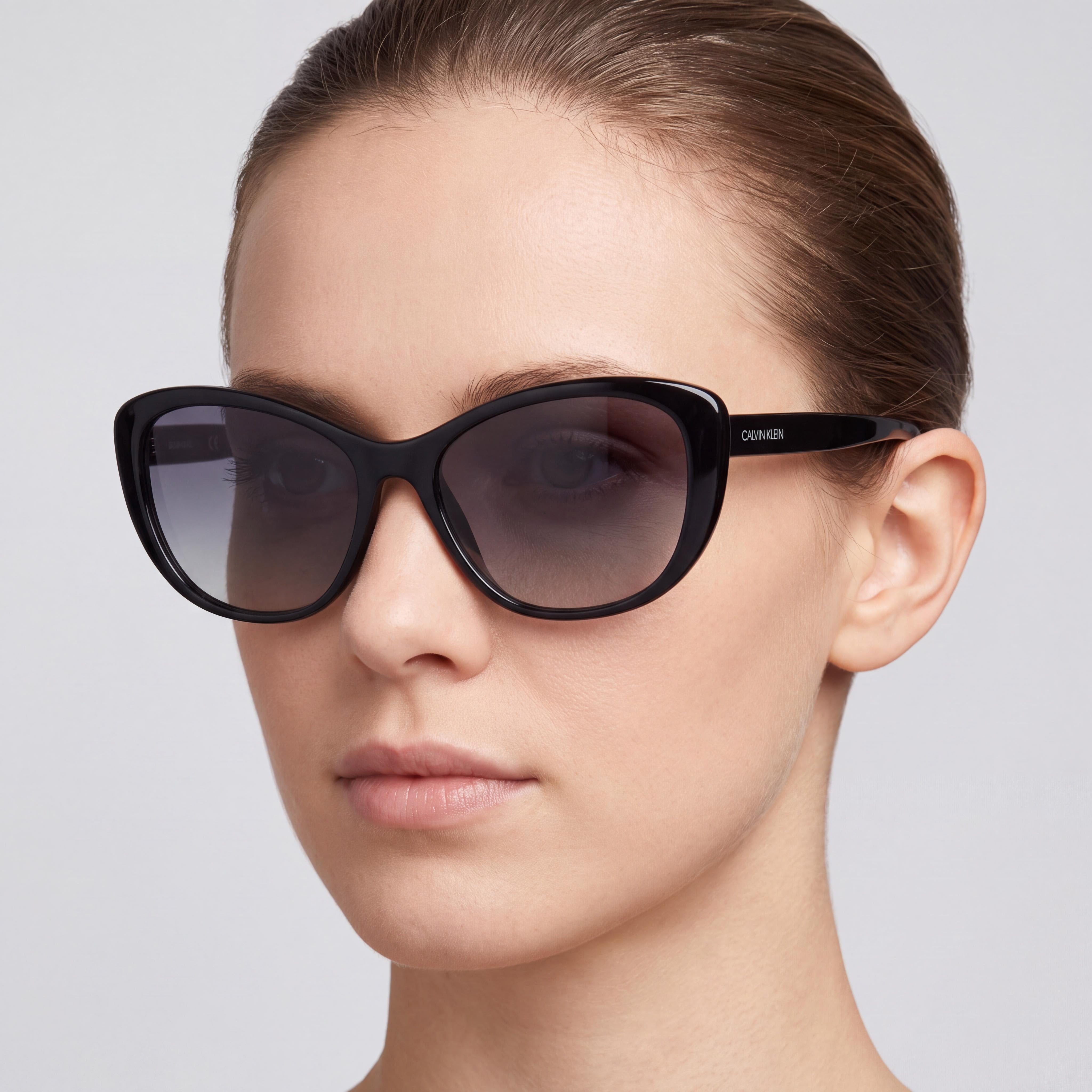 Calvin Klein Ck19560s Women's Plastic Sunglasses, Black Gradient Grey Frame, Gradient Grey UV Lenses, 57mm, Photo 5