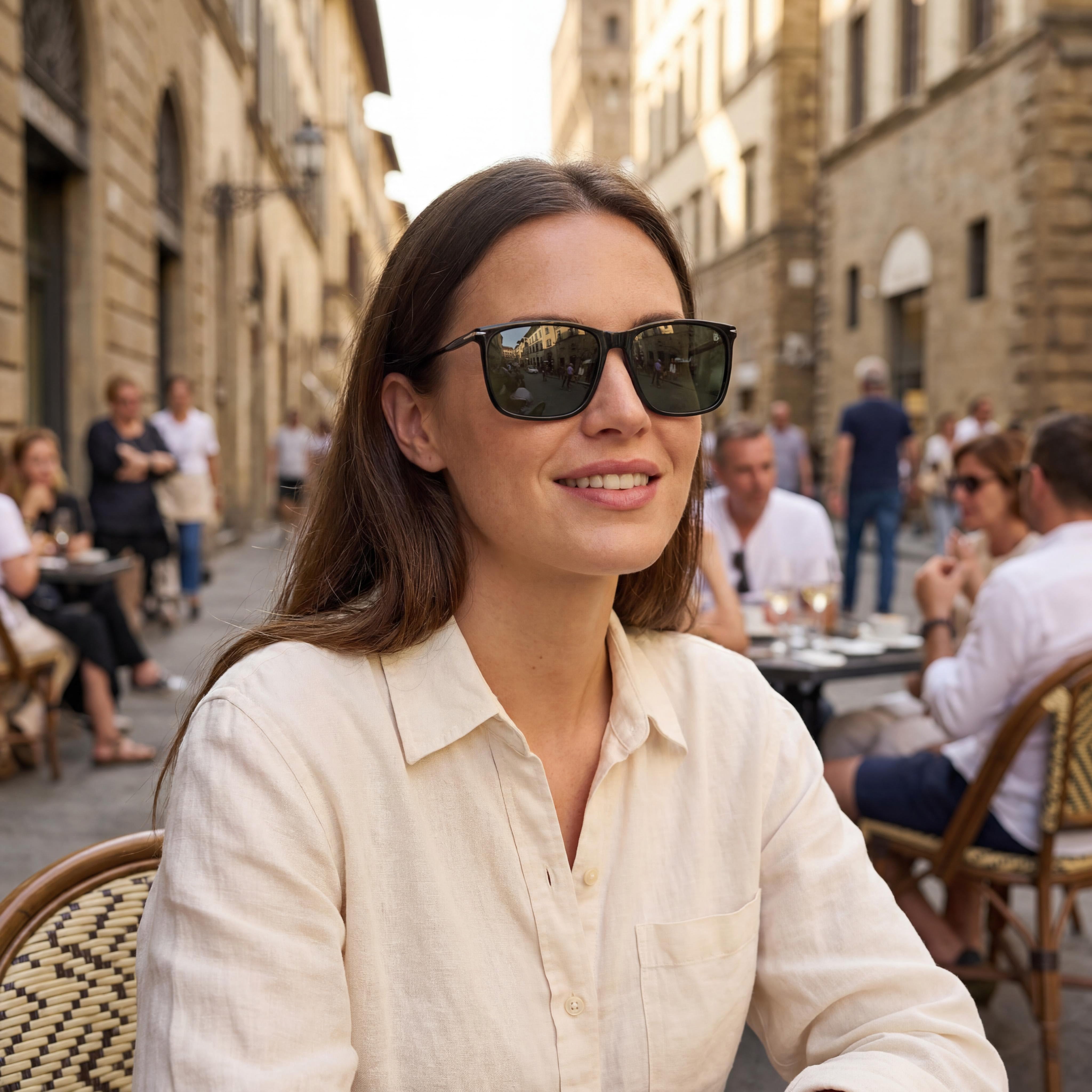 Beckham Modern Women's Sunglasses with Black Light Acetate Frame and Non-Polarized Lenses 58mm, Photo 5