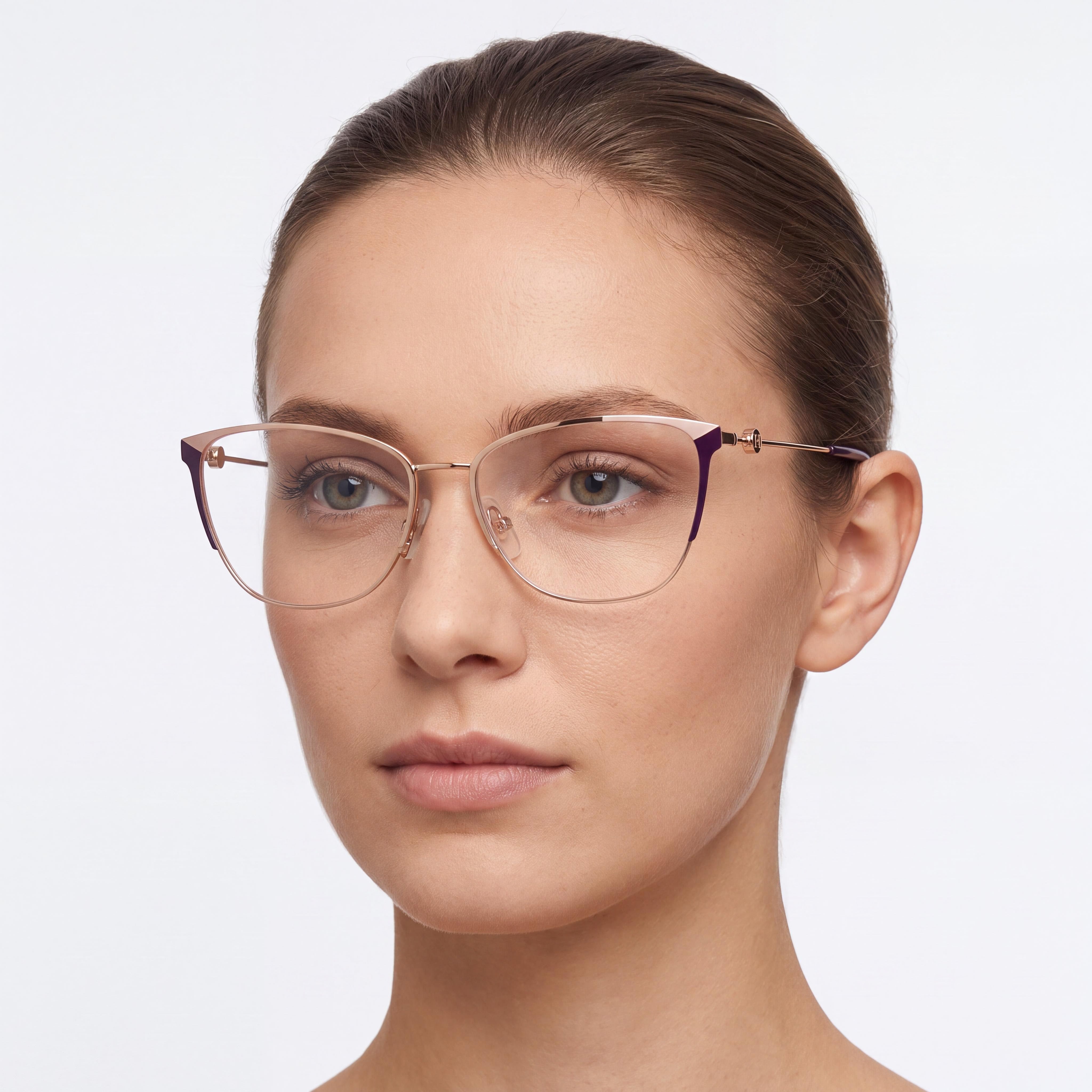 Carolina Herrera Modern Women's Alloy Steel Frame Gold Violet Polycarbonate Lens Sunglasses 57mm, Photo 3