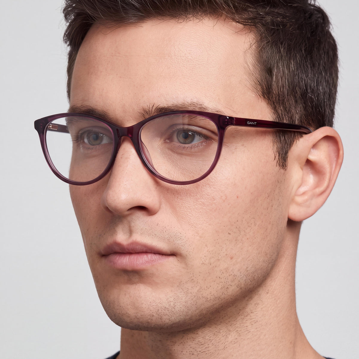 GANT Modern Men's Eyeglasses, Bright Violet Frame, Clear Plastic Lens, Lens 52mm, Bridge 15mm, Temples 145mm, Photo 5