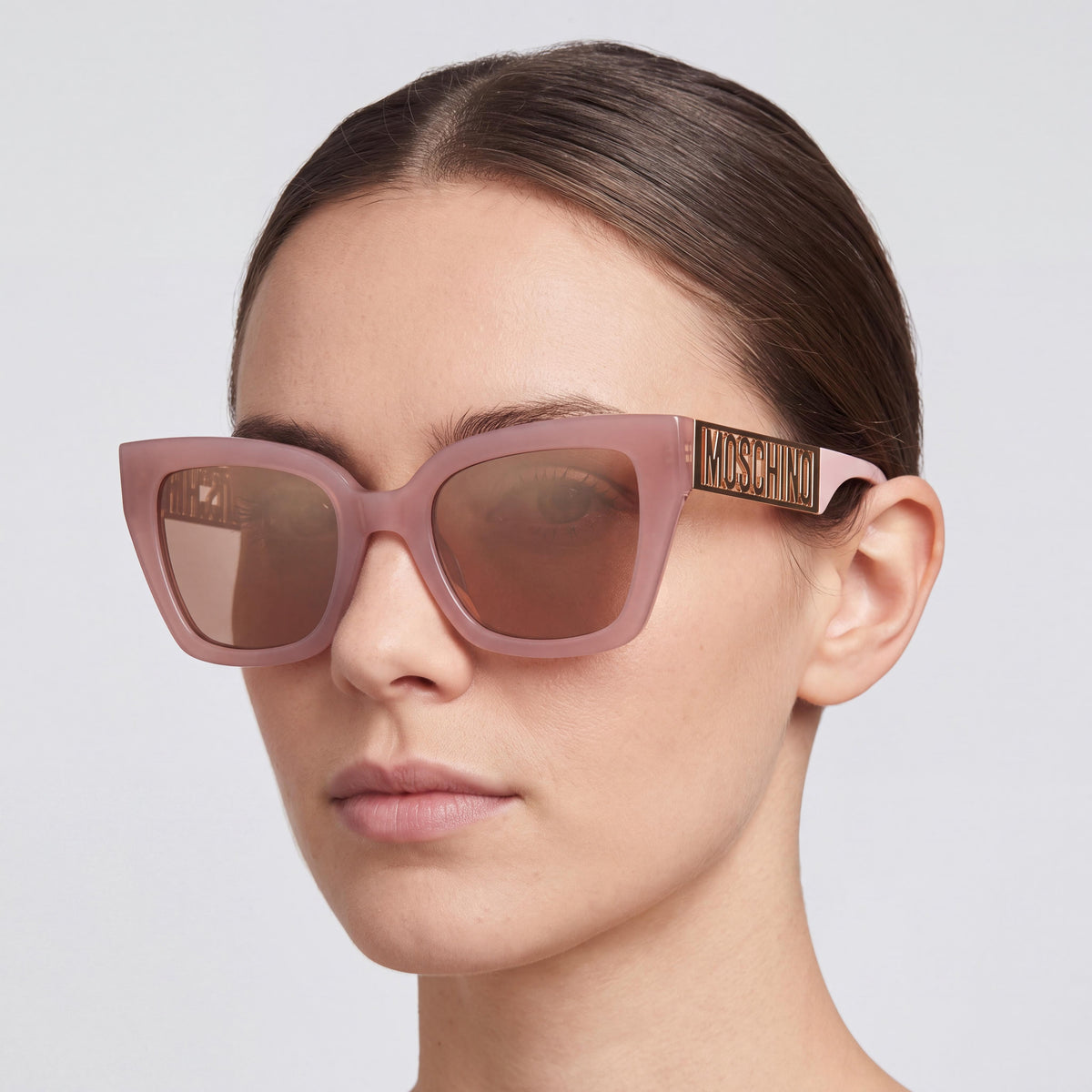 Moschino MOS161/S Women's Casual Pink Acetate UV Protection Sunglasses 53mm, Photo 4