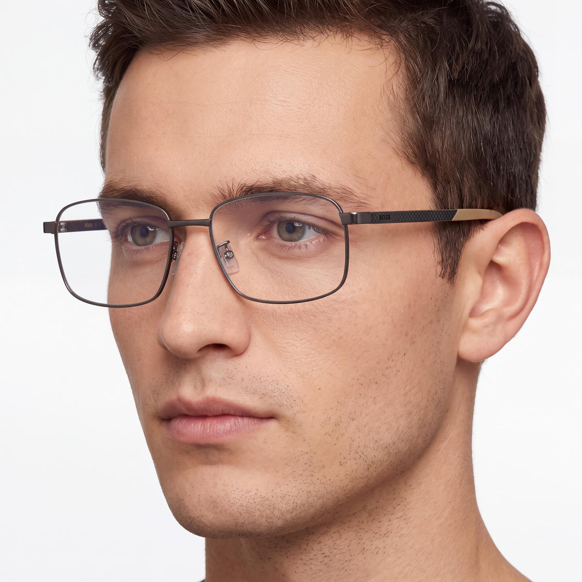 HUGO BOSS 1715/F Men’s Matte Ruthenium Carbon Fiber Eyeglasses 56mm, Photo 4