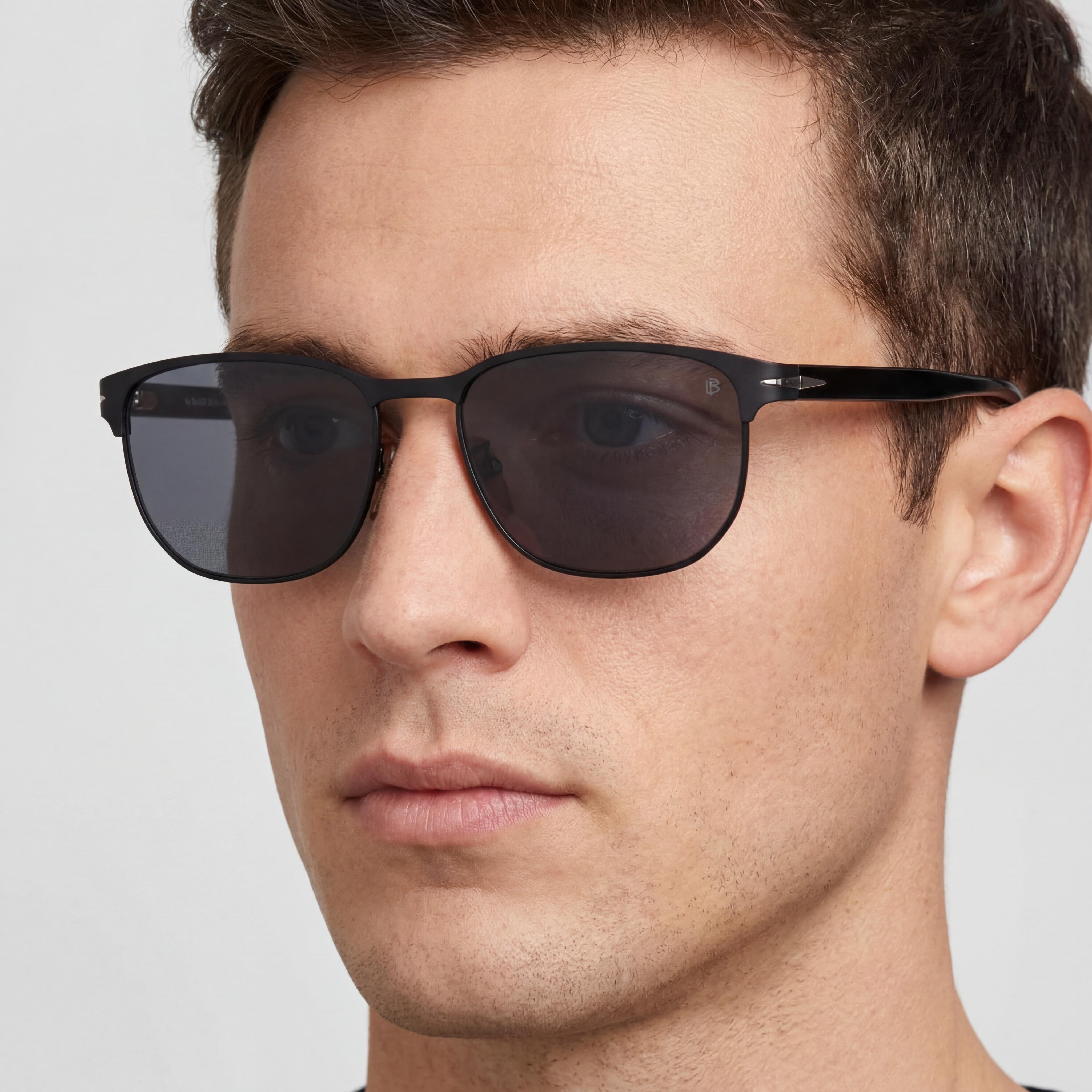 David Beckham Db 1131/S Men's Metal Polarized Matte Black Silver Sunglasses 59mm, Photo 3
