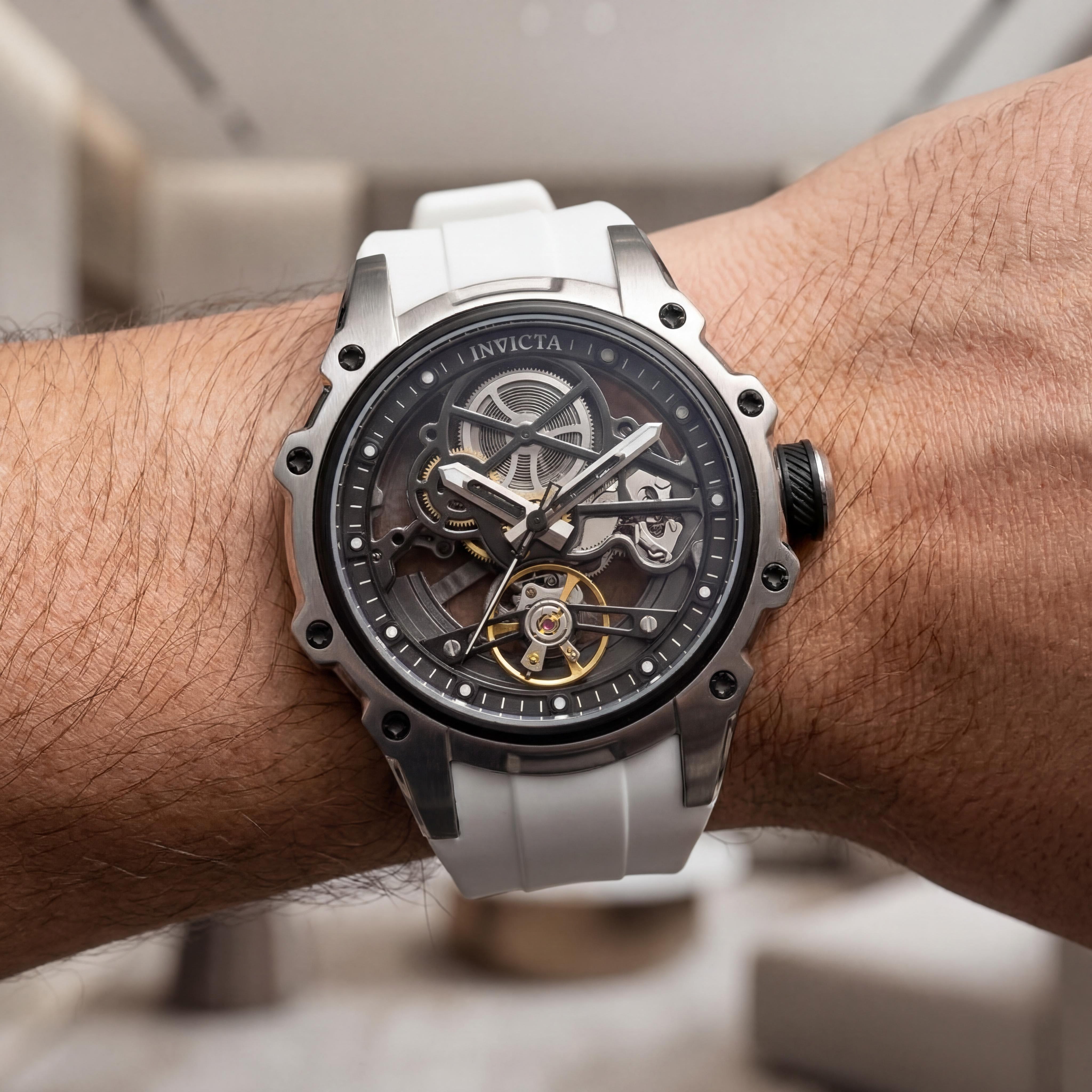 Invicta Men's S1 Rally 69000 Automatic Chronograph Stainless Steel Watch Black Dial 43mm, Photo 4
