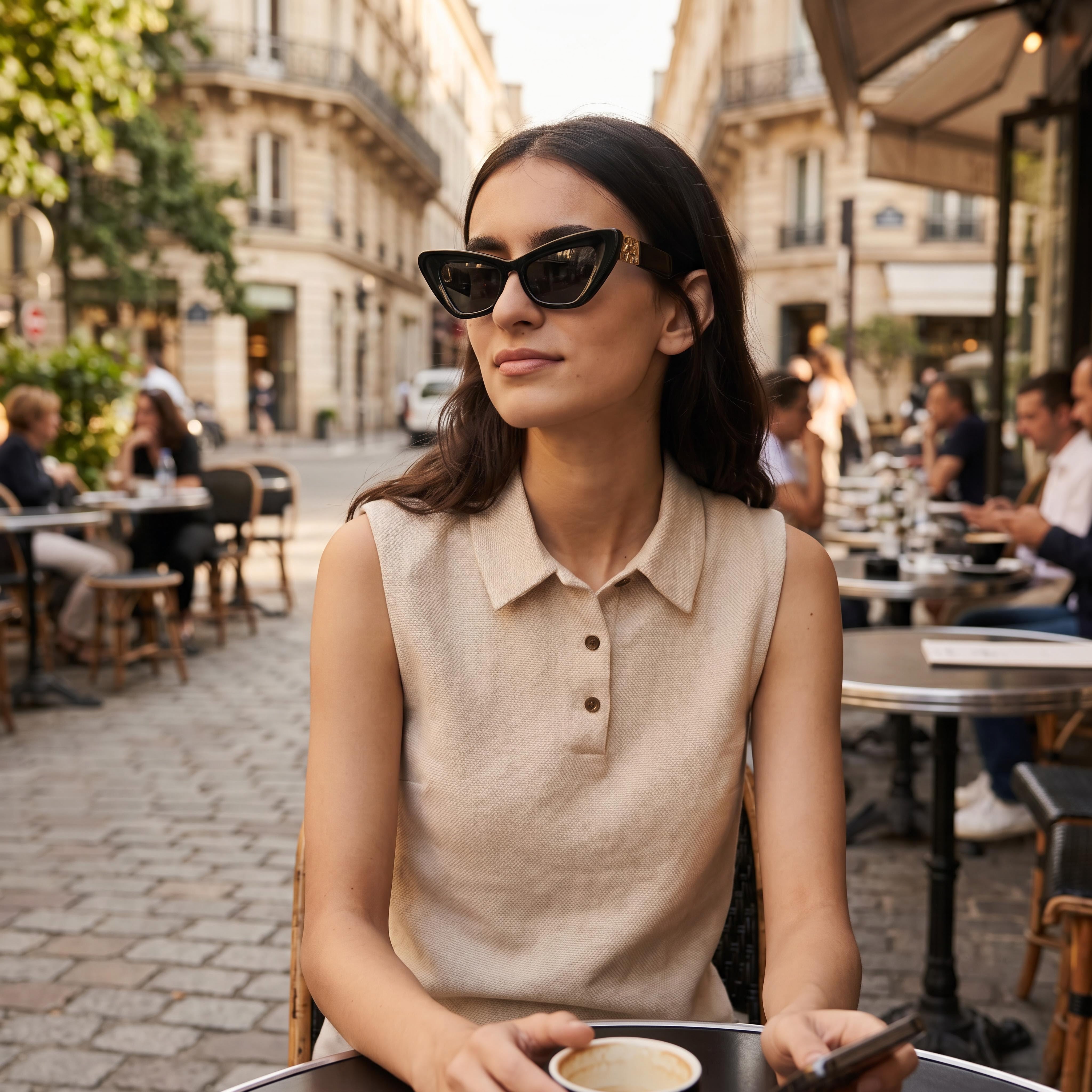 Gafas de sol de ojo de gato BURBERRY para mujer, con montura de plástico gris oscuro, ancho de lente de 51 mm y protección UV, Photo 5