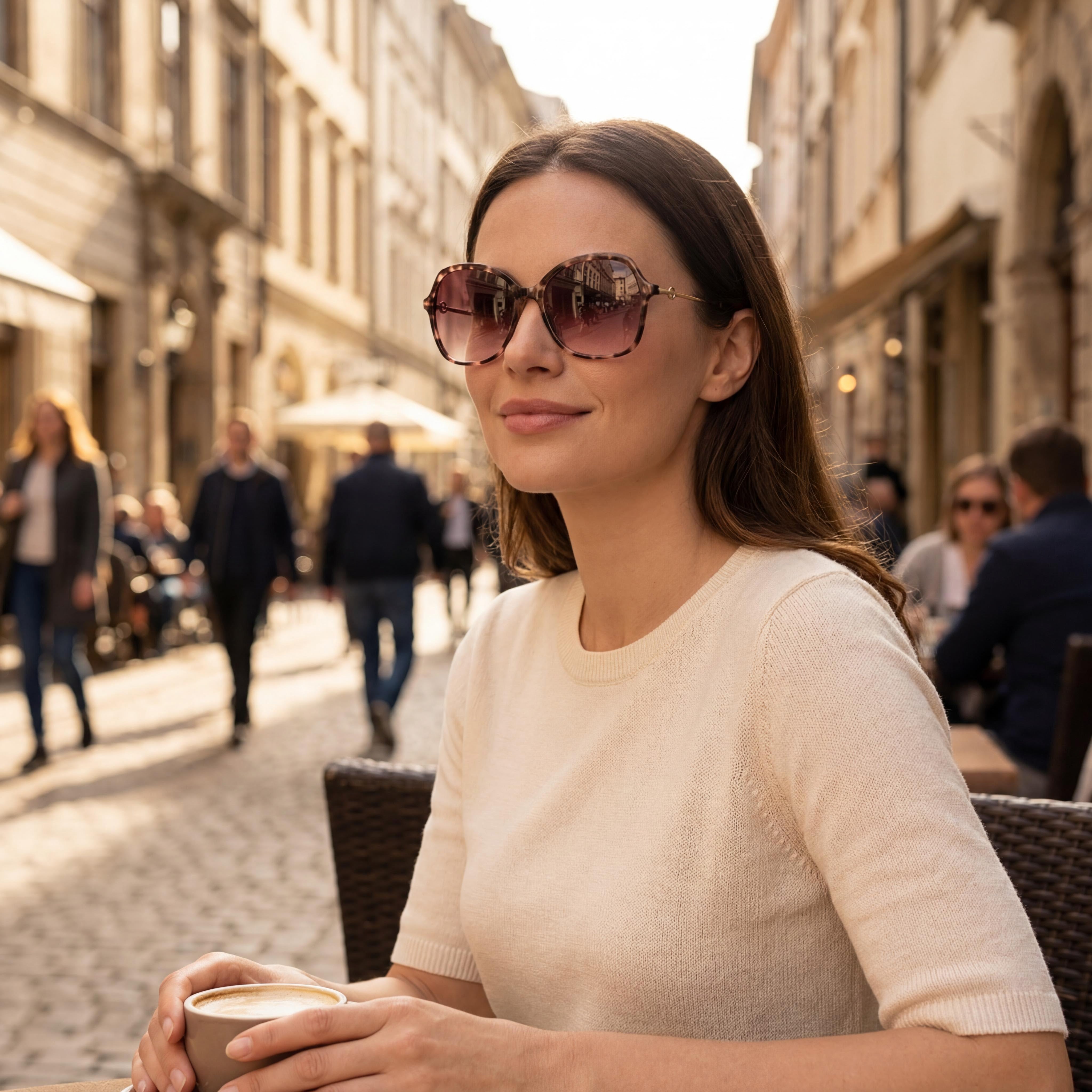 Longchamp Casual Women's Rose Havana Acetate UV Protection Sunglasses 57mm, Photo 6