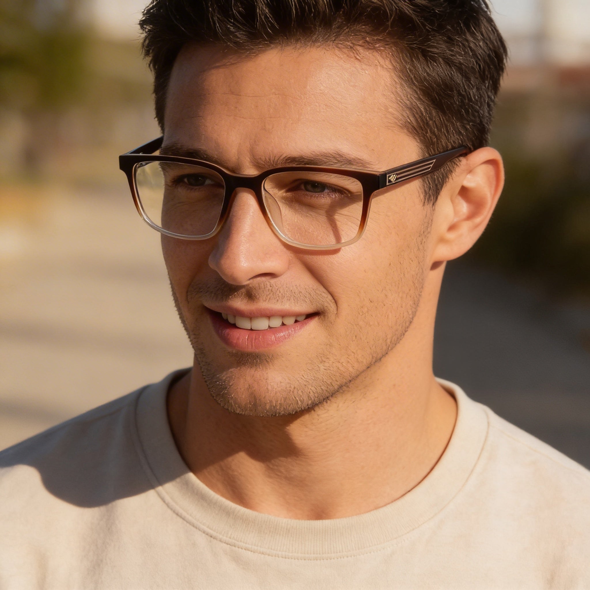 Joe Joe4102 Men's Eyewear featuring Brown Acetate Frames and Non- Polycarbonate Lenses (54-18-140mm), Photo 4