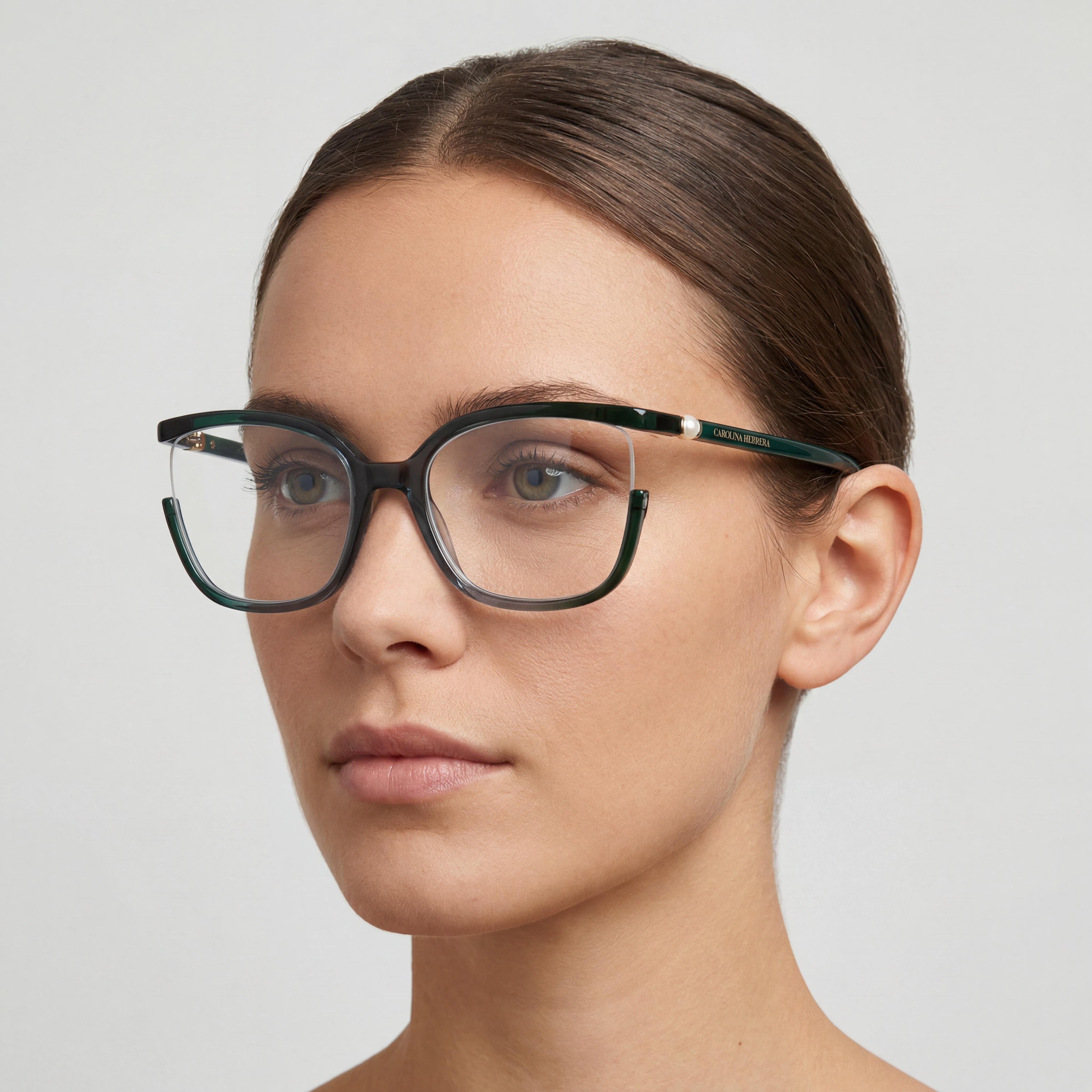 Carolina Herrera Modern Women's Propionate Grey Teal Sunglasses 53mm, Photo 4