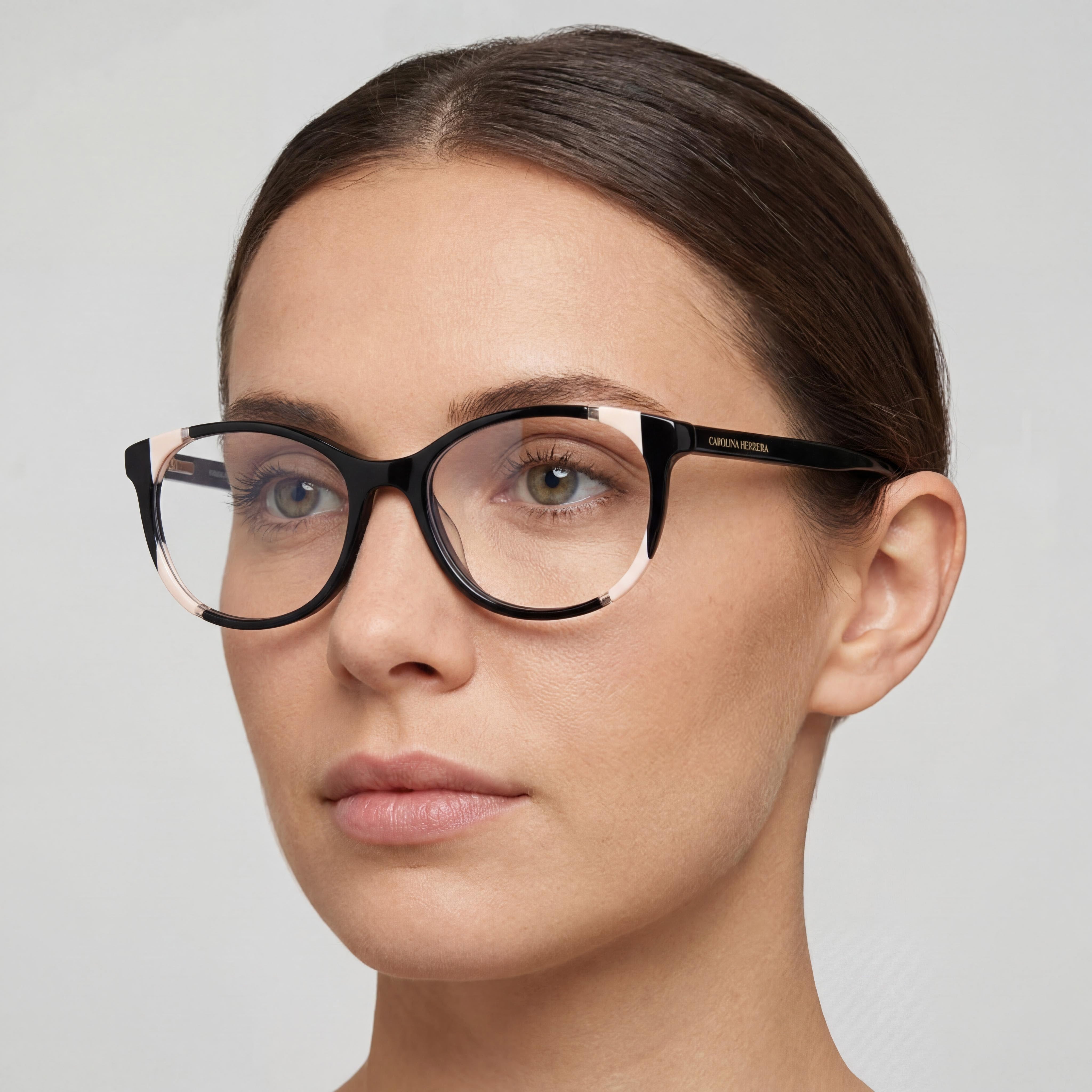 Gafas de Sol de Acetato para Mujer Carolina Herrera Her 0125 con Montura y Lentes Negras Nude (53mm Ancho de Lente), Photo 4