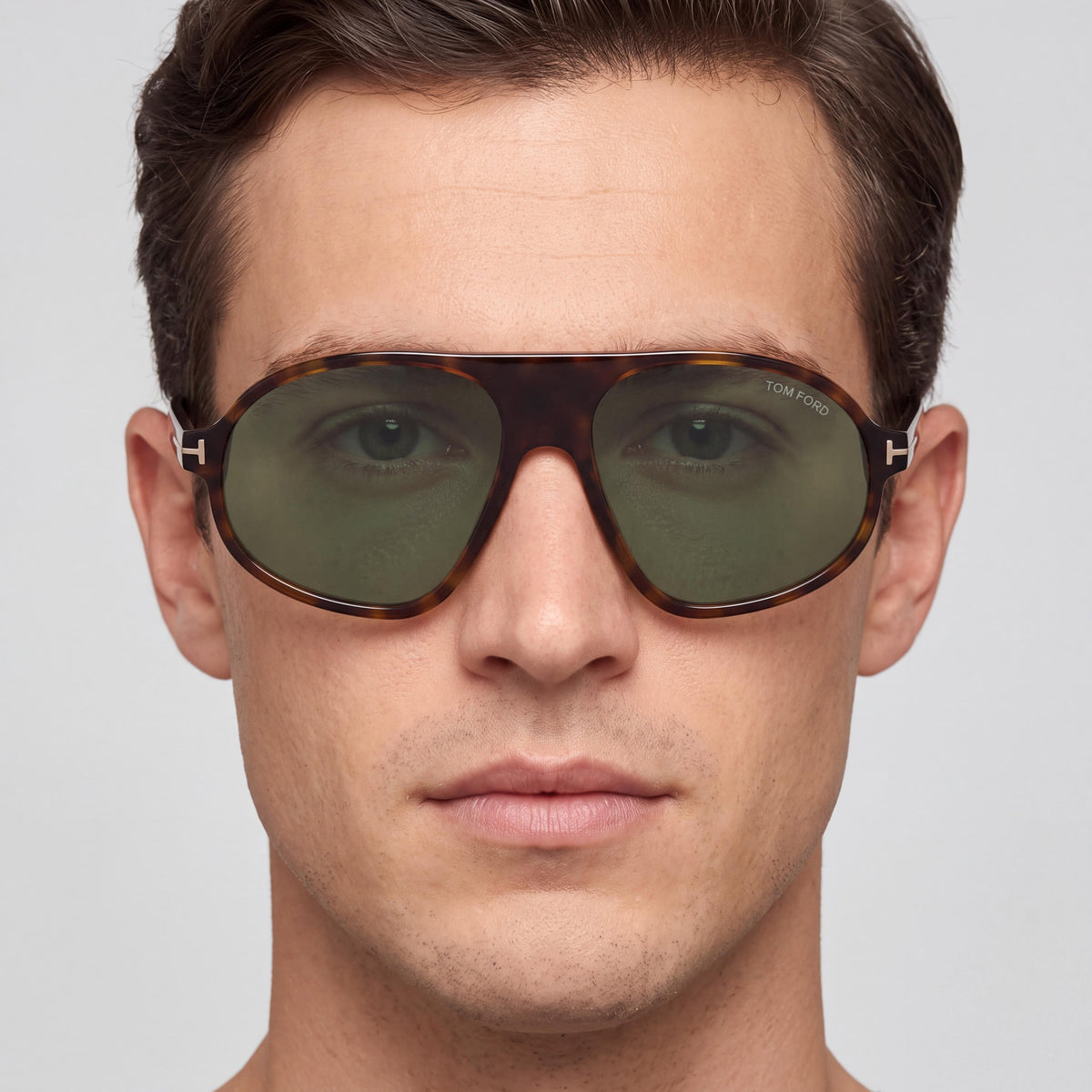 Gafas de Sol Tom Ford Erol FT1178 para Hombre, Estilo Aviador, Montura de Plástico Marrón Oscuro Brillante, Lentes Verdes No Polarizadas, 100% Protección UV, 58mm, Photo 4