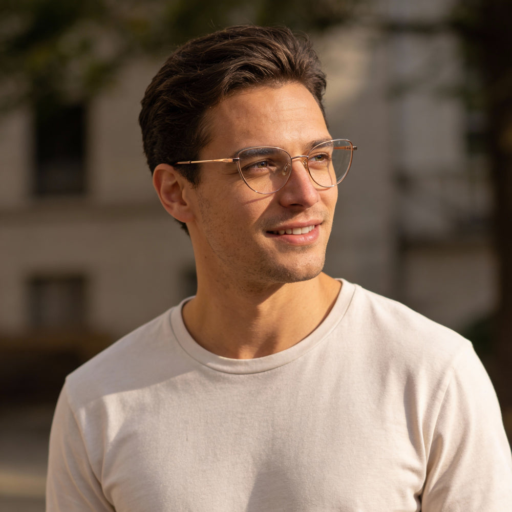 Gafas de sol rag & bone Rnb3047 con montura de titanio, lentes y acabado en oro rojo, 54 mm