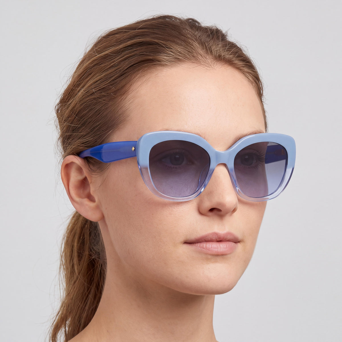 kate spade new york Women's Seasonal Blue Grey Plastic Frame Grey Azure Lens UV Protection 55mm Sunglasses, Photo 4
