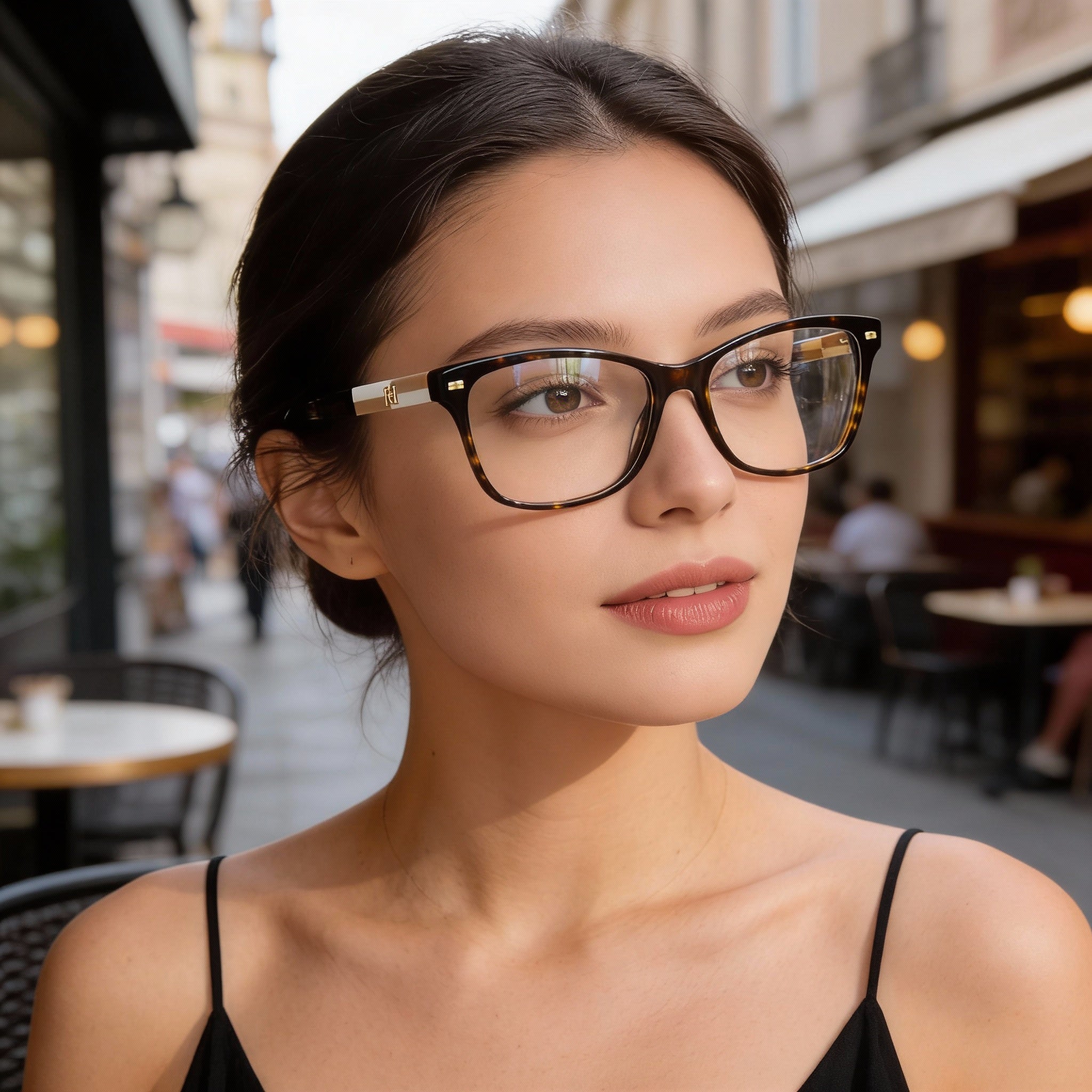 Carolina Herrera Her 0160 Women's Multicolored Plastic Frame, Havana Beige Polycarbonate Lens 54mm, Photo 5