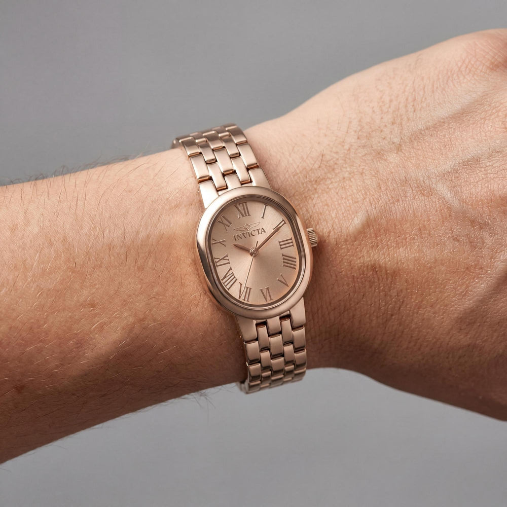 Invicta Angel Collection 48141 Unisex Quartz Stainless Steel Bracelet Watch 20mm Rose Gold Dial