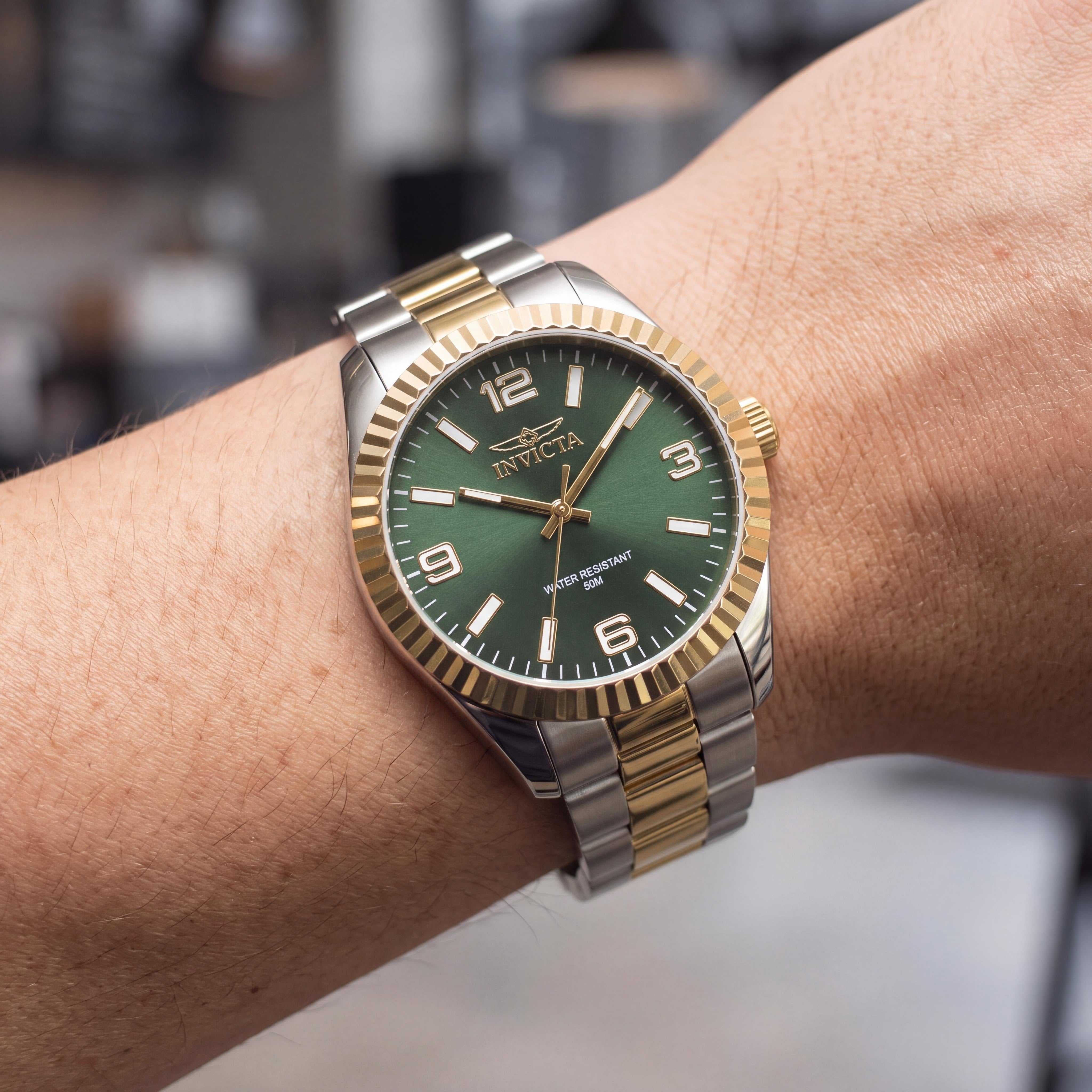 Invicta Specialty 47455 Unisex Green Dial Silver Stainless Steel Quartz Bracelet Watch 43mm, Photo 4