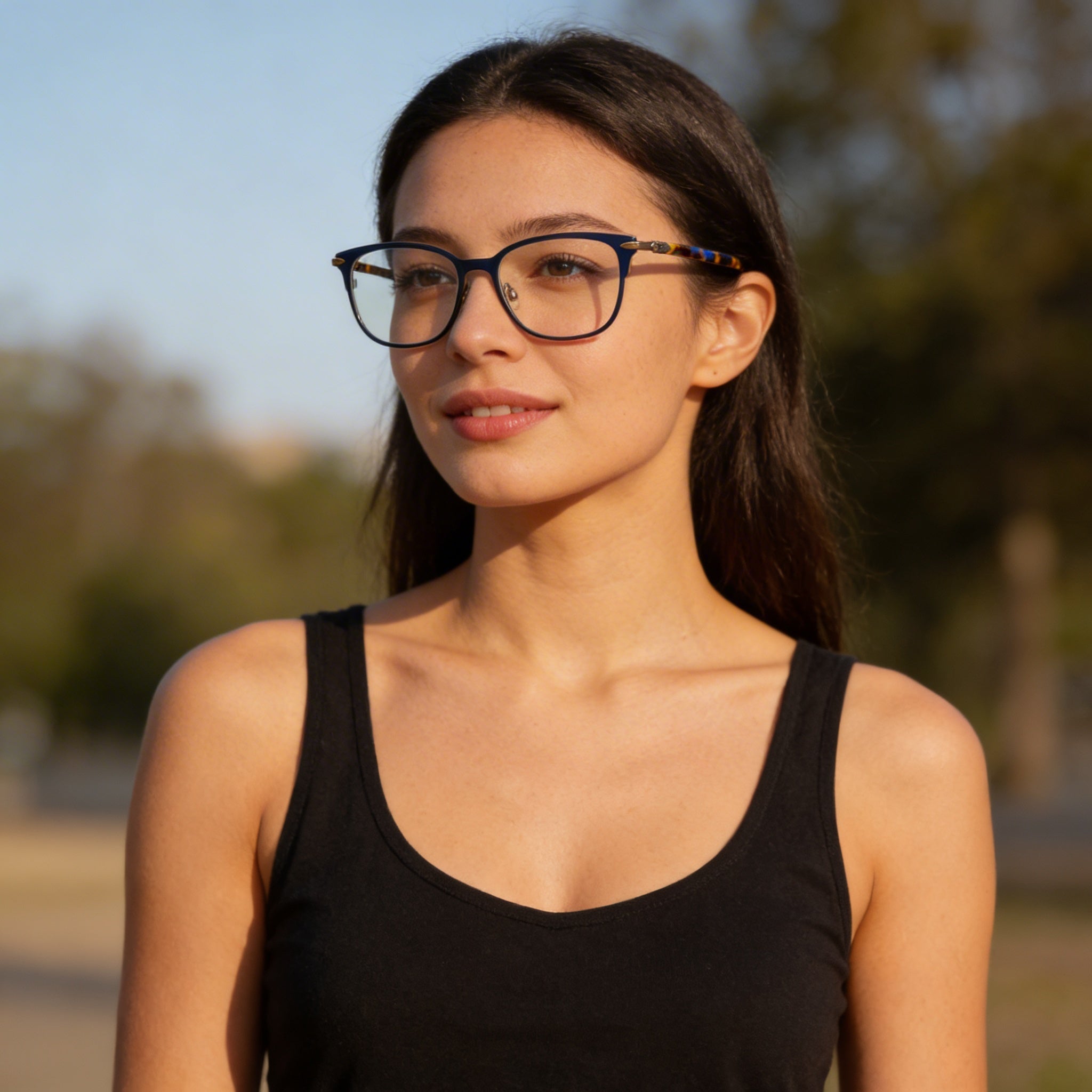 Gafas de sol Rag & Bone Rnb 3018 para mujer, de titanio negro, con lentes transparentes, sin montura, 53-16-140, Photo 4
