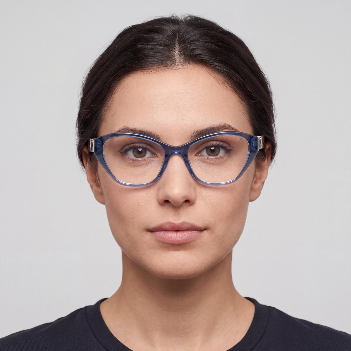GUESS Gu50162 Montura óptica brillante azul para mujer con lentes de 51 mm, puente de 16 mm, patillas de 135 mm, Photo 5