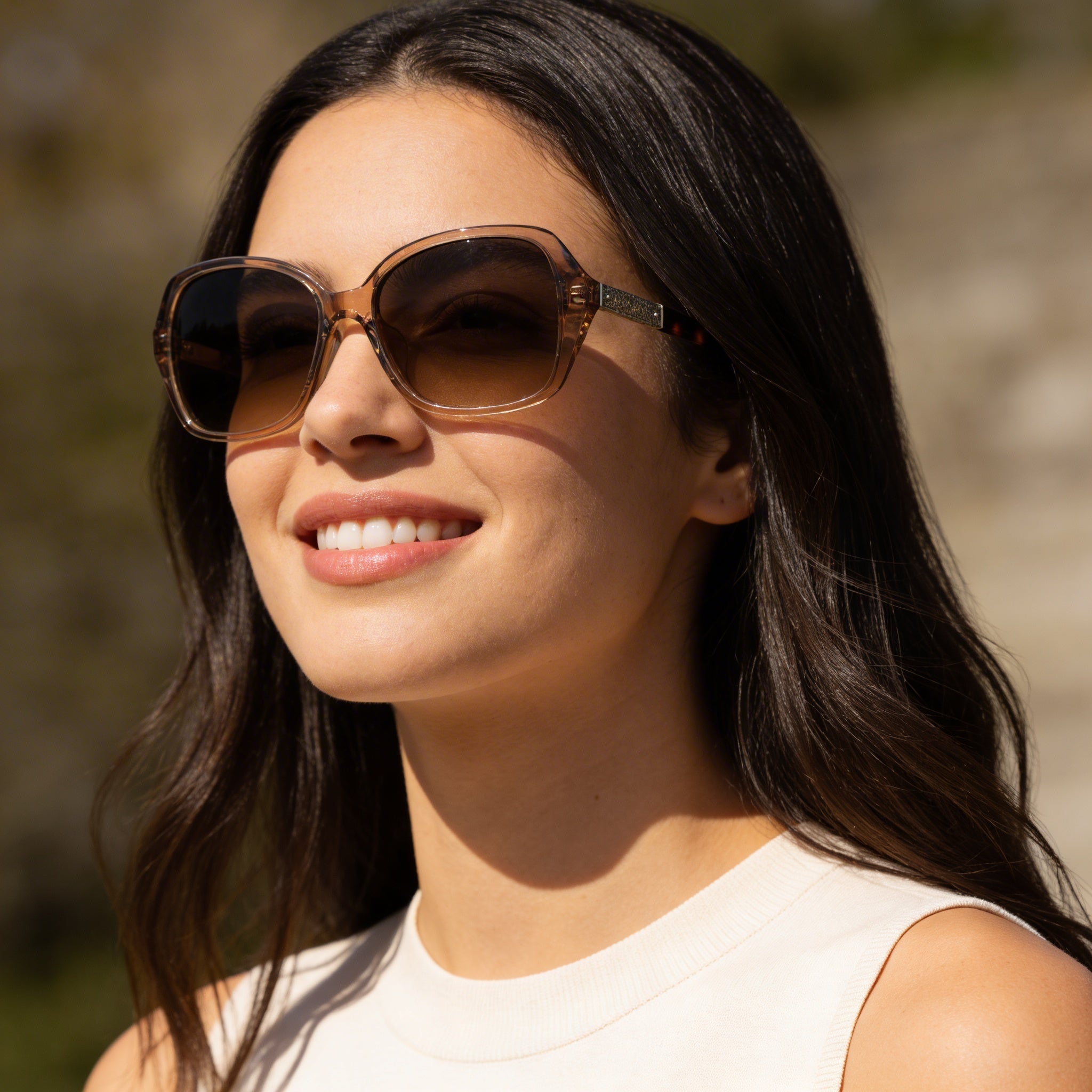 kate spade new york Yvette/S Women's UV Protection Acetate Frame Sunglasses with Polycarbonate Brown Gradient Lenses, 54mm, Photo 4