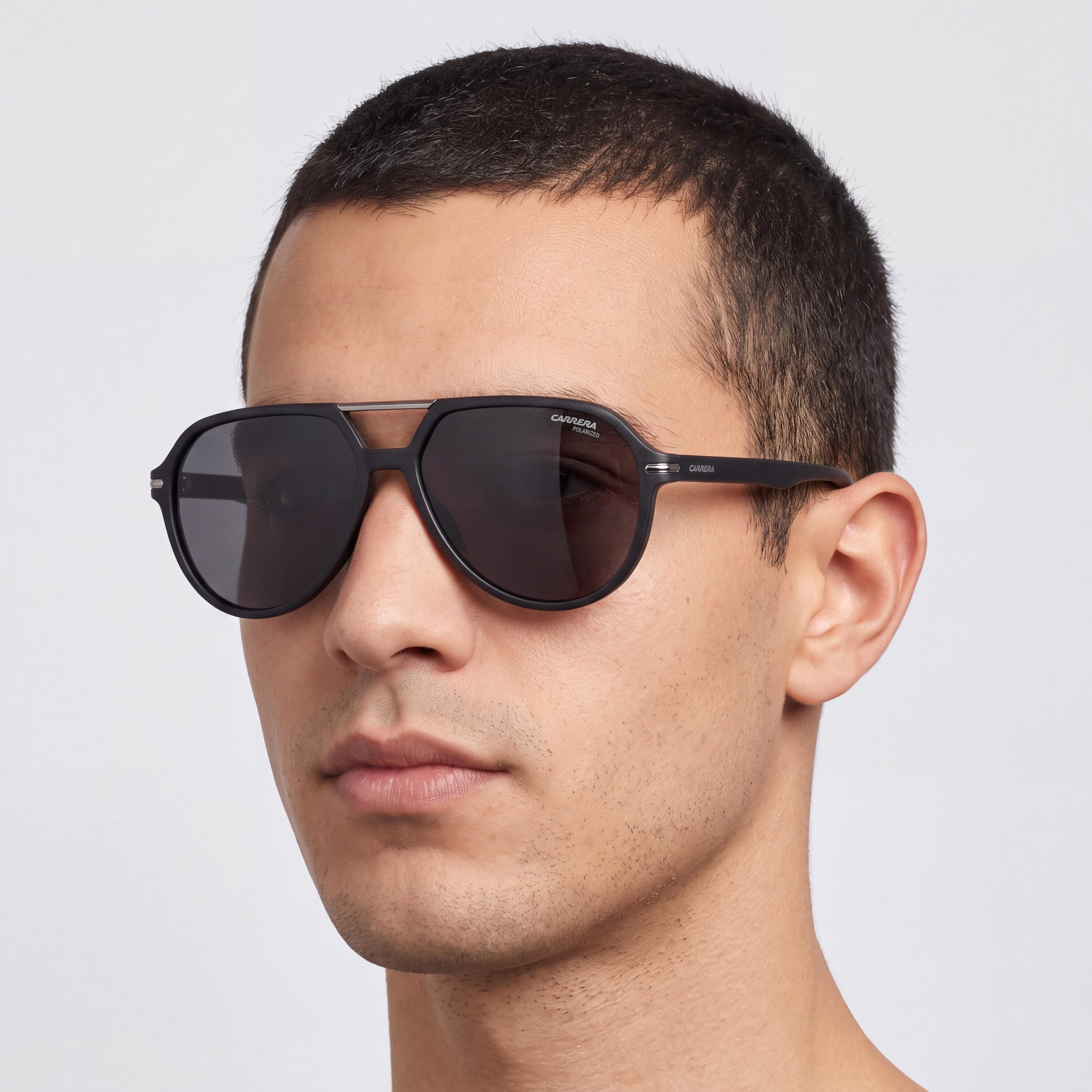 Carrera Contemporary CARRERA 315/S Men's Pilot Grey Polarized Sunglasses Matte Black/Grey 100% UV Protection 58mm, Photo 4