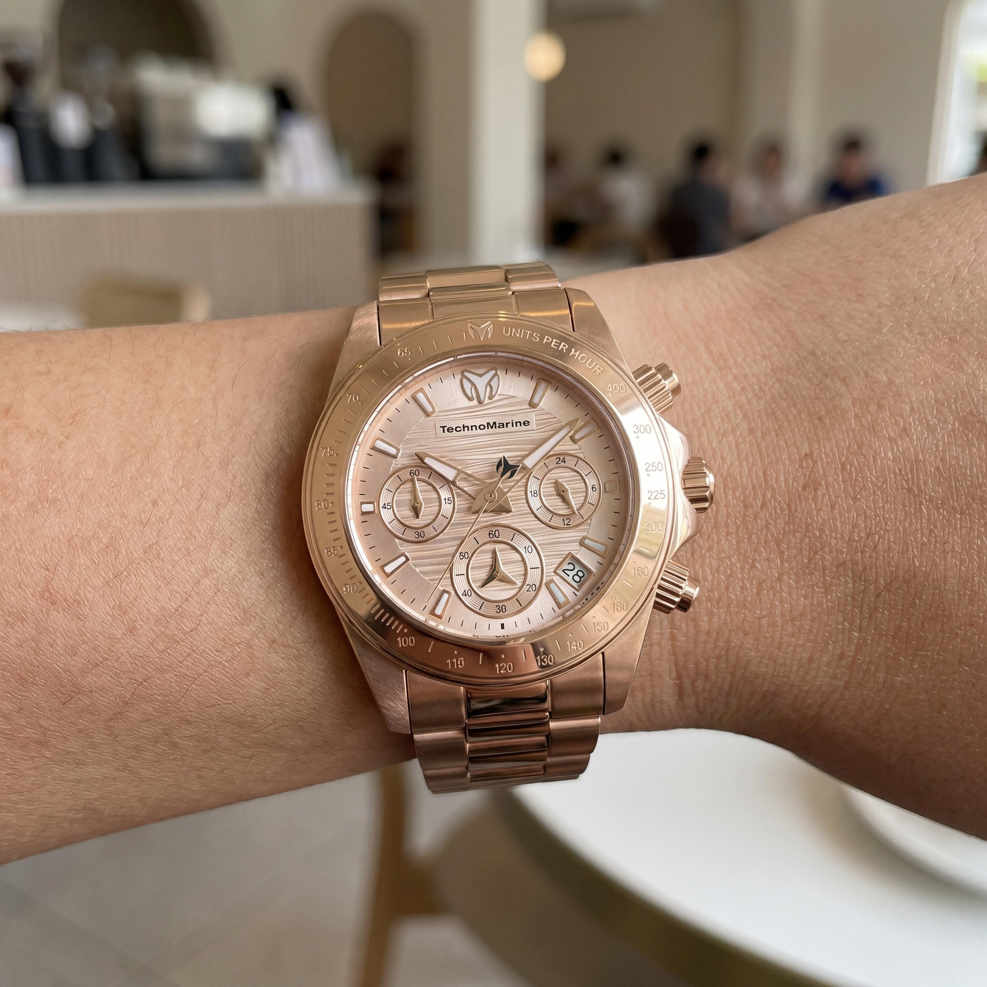 Technomarine Manta TM-219017 Women's 38mm Stainless Steel Water Resistant Watch with Rose Gold Dial, Photo 4