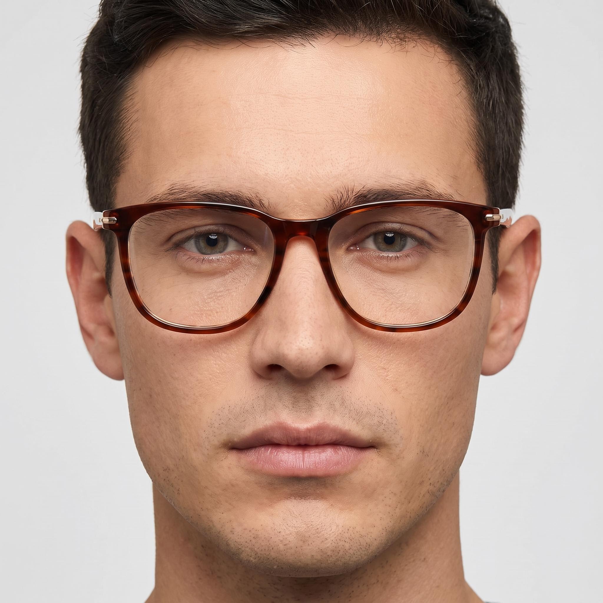 Gafas de acetato beige de estilo moderno Carrera 308 para hombre, lentes beiges, ancho de lente de 53 mm, Photo 4