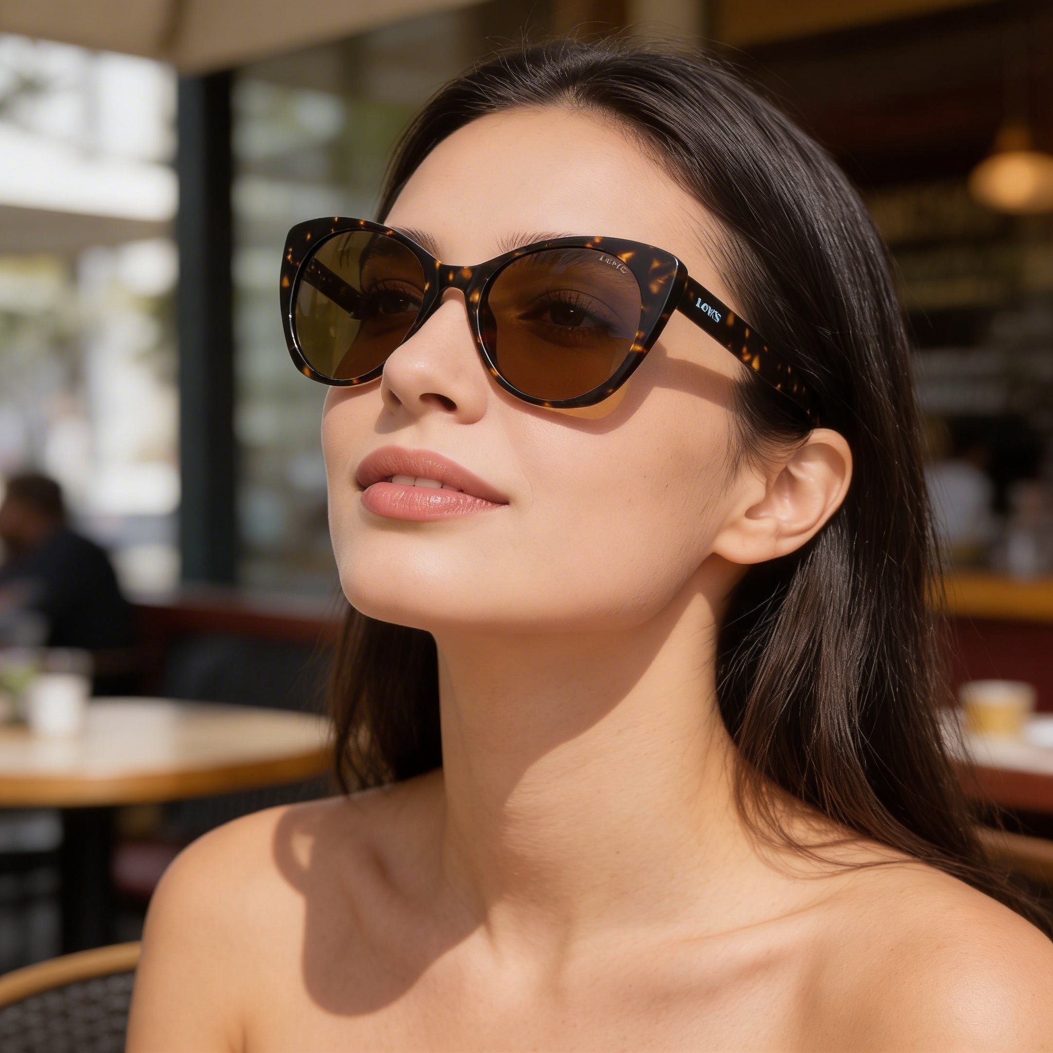 Levi's Lv 1015/S Women's Havana Plastic Frame Polycarbonate Lens UV Protection Sunglasses 55-20-145, Photo 4