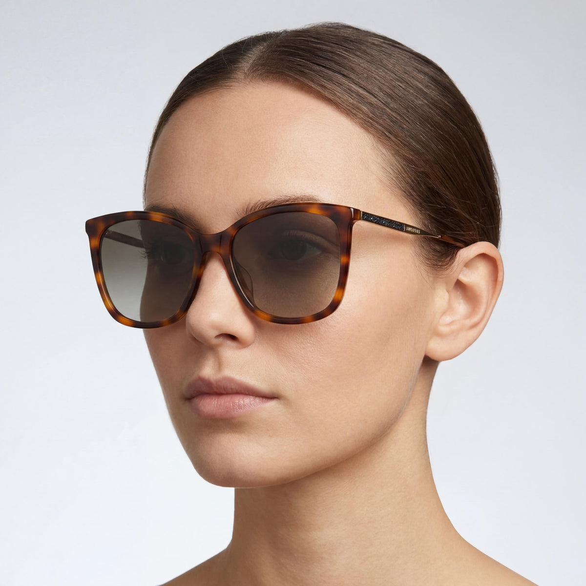 JIMMY CHOO Casual Women's Havana Acetate Full-Rim Butterfly Brown Gradient UV Protected Sunglasses 57mm, Photo 4