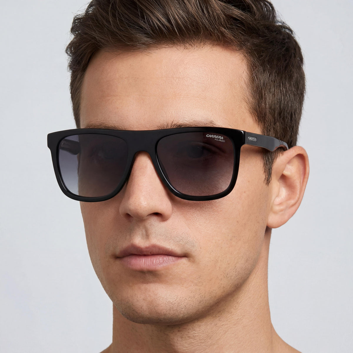Carrera Carrera 267/S Men's Black Grey Acetate Dark Grey Gradient UV Protection prescription-ready Sunglasses 56mm, Photo 5