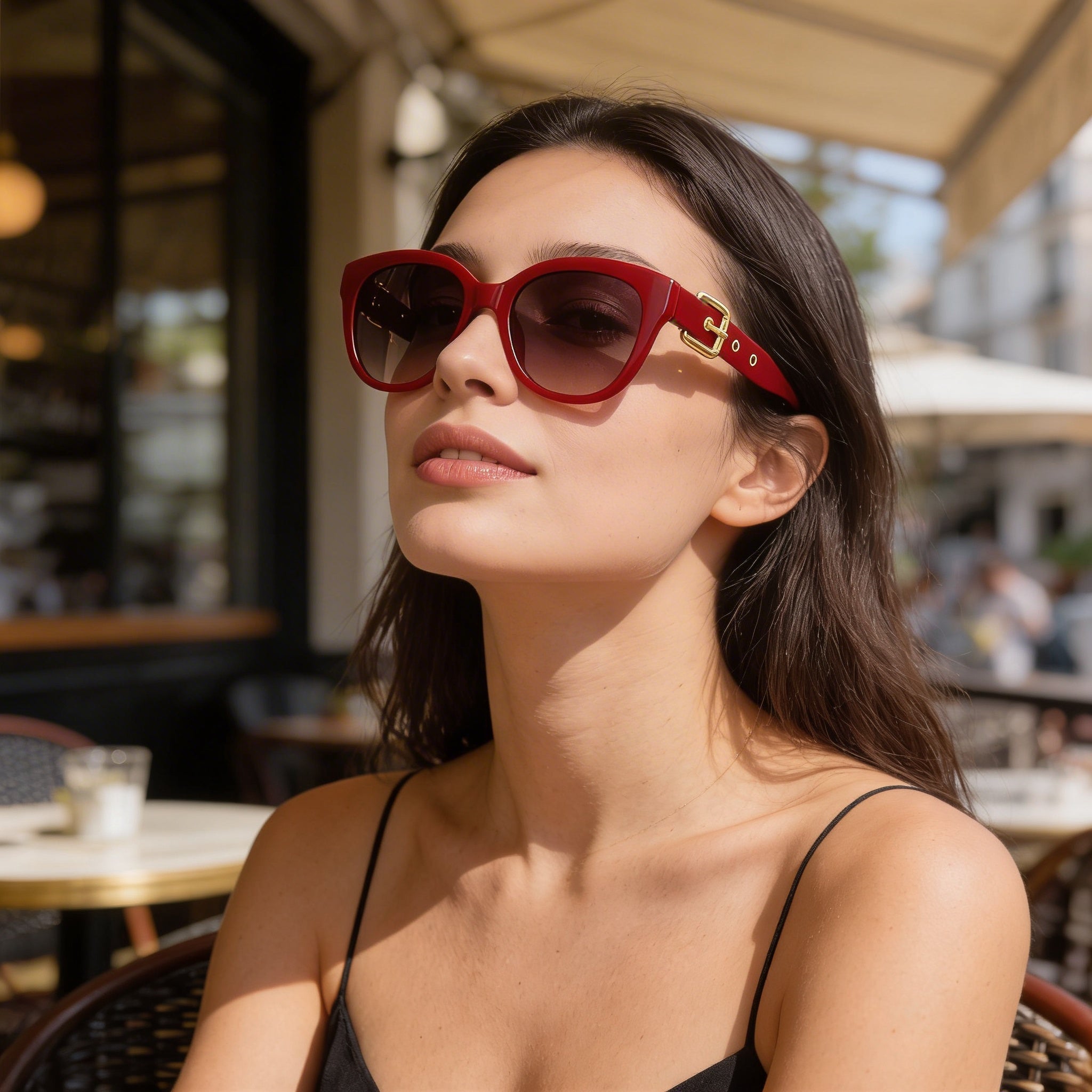 Moschino Casual Women's Acetate Frame Sunglasses with Brown Shaded Lenses and UV Protection, 54mm Lens Width, Photo 6