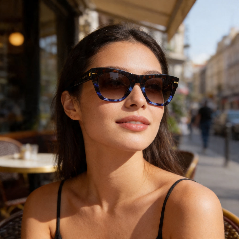 M Missoni Casual Women's Acetate Frame Sunglasses with Havana Shaded Brown Gradient Lenses, UV Protection, 51mm