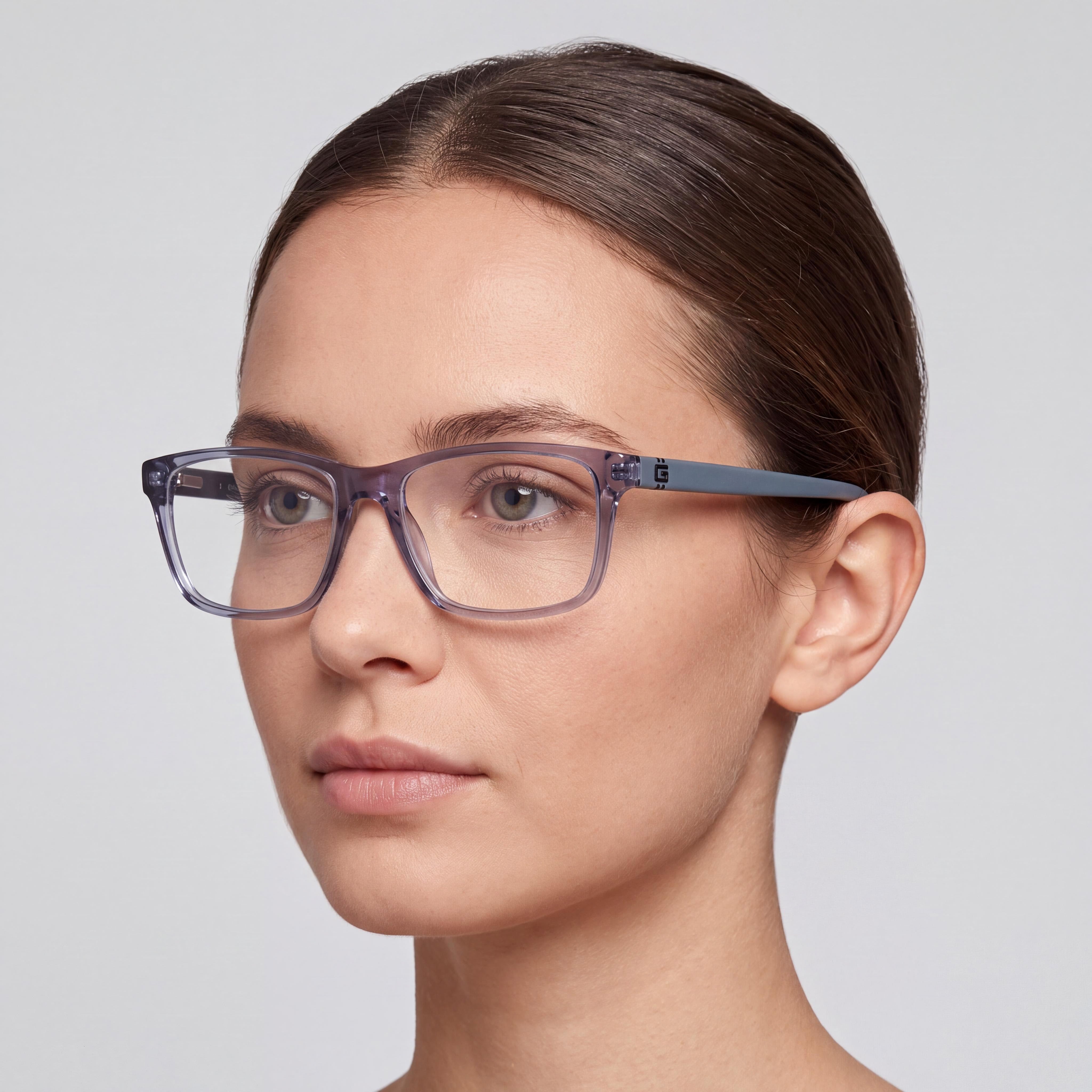 GUESS Gu50130 Women's Shiny Blue Matte Blue Plastic Frame Eyeglasses with Polycarbonate Lenses 57-16-145, Photo 4