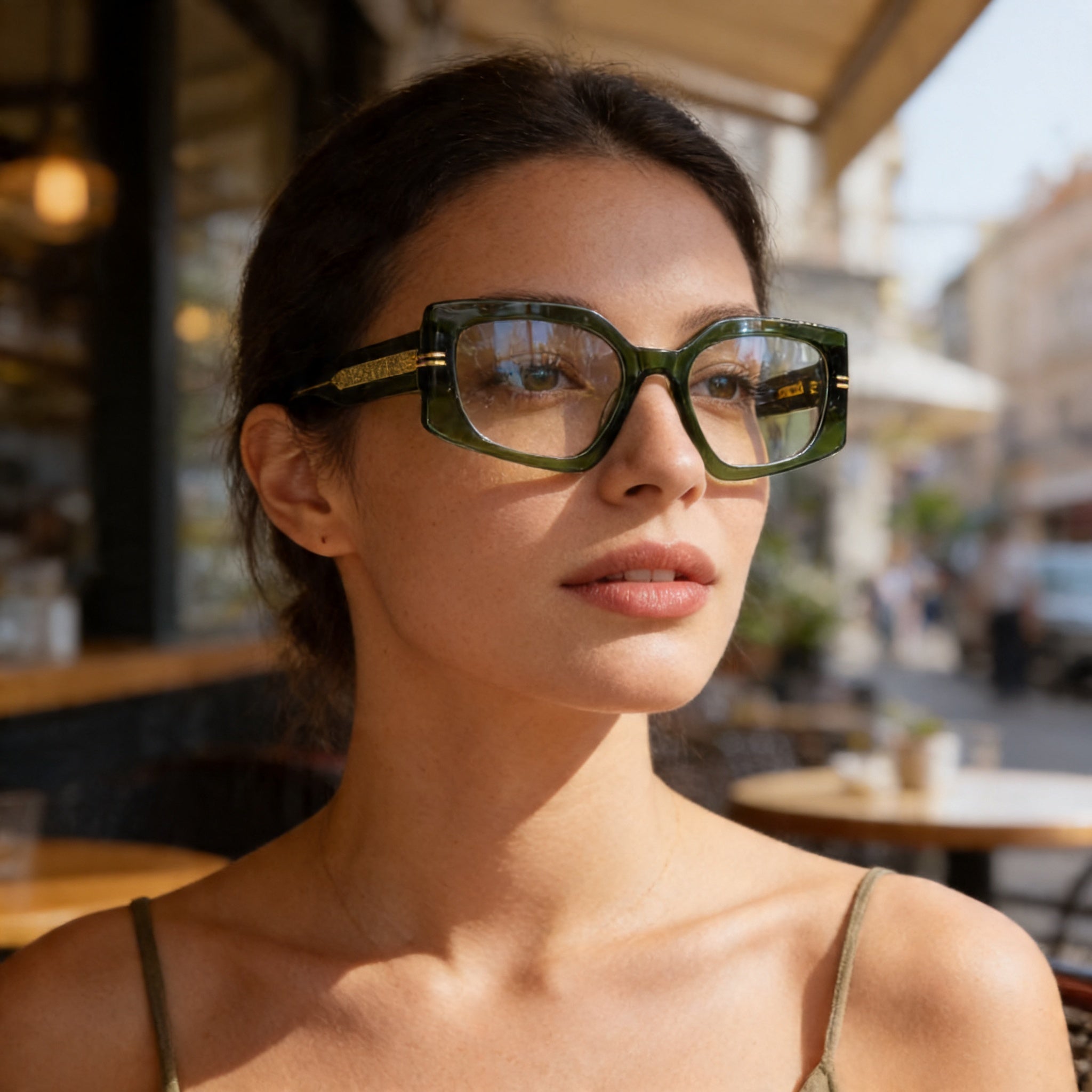 Marc Jacobs Classic Women's Green Plastic Frame Non-Polarized Multicolor Lens 53mm Sunglasses, Photo 6