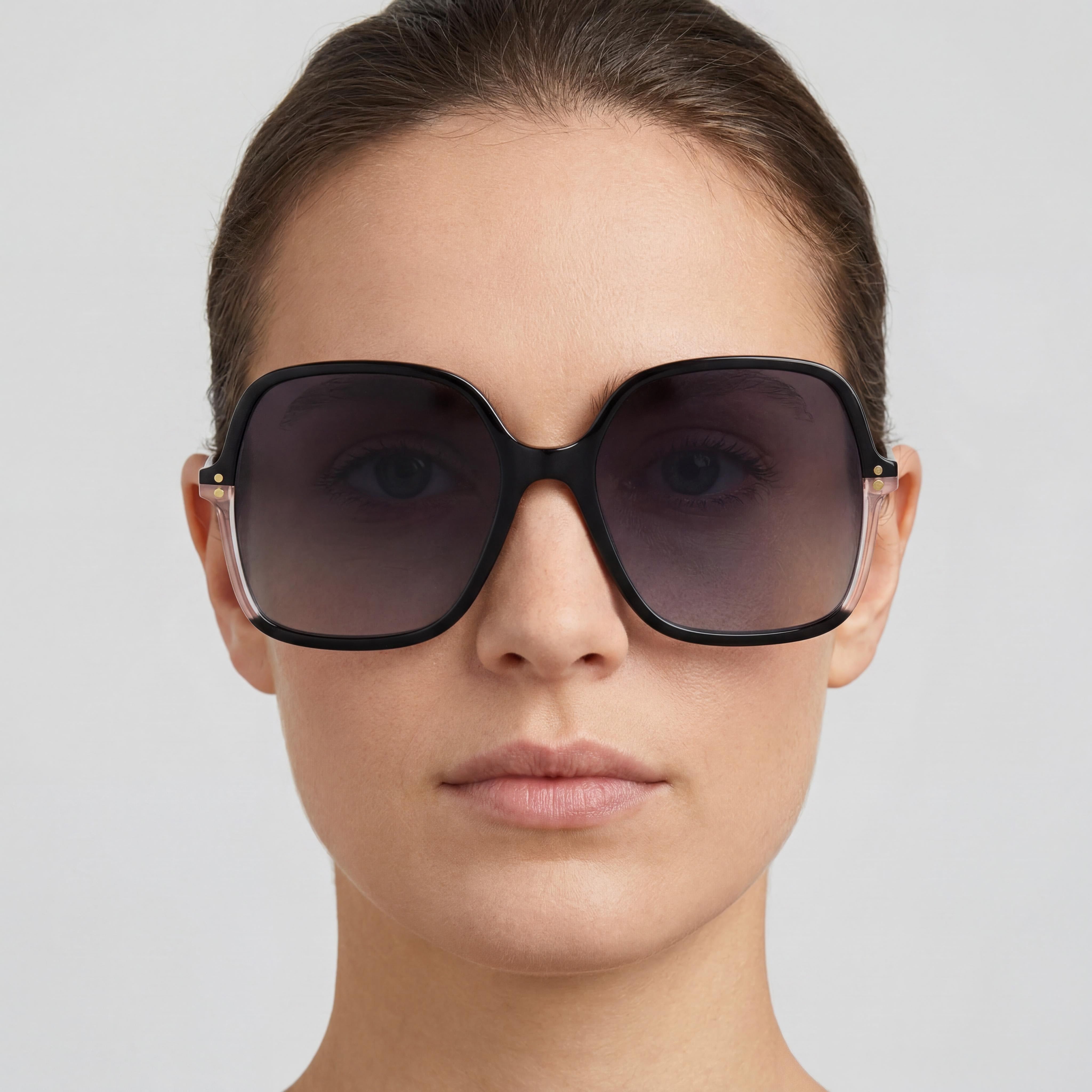 Carolina Herrera Classic Women's Black Pink Light Acetate Non-Polarized UV Protection Sunglasses 56mm, Photo 5