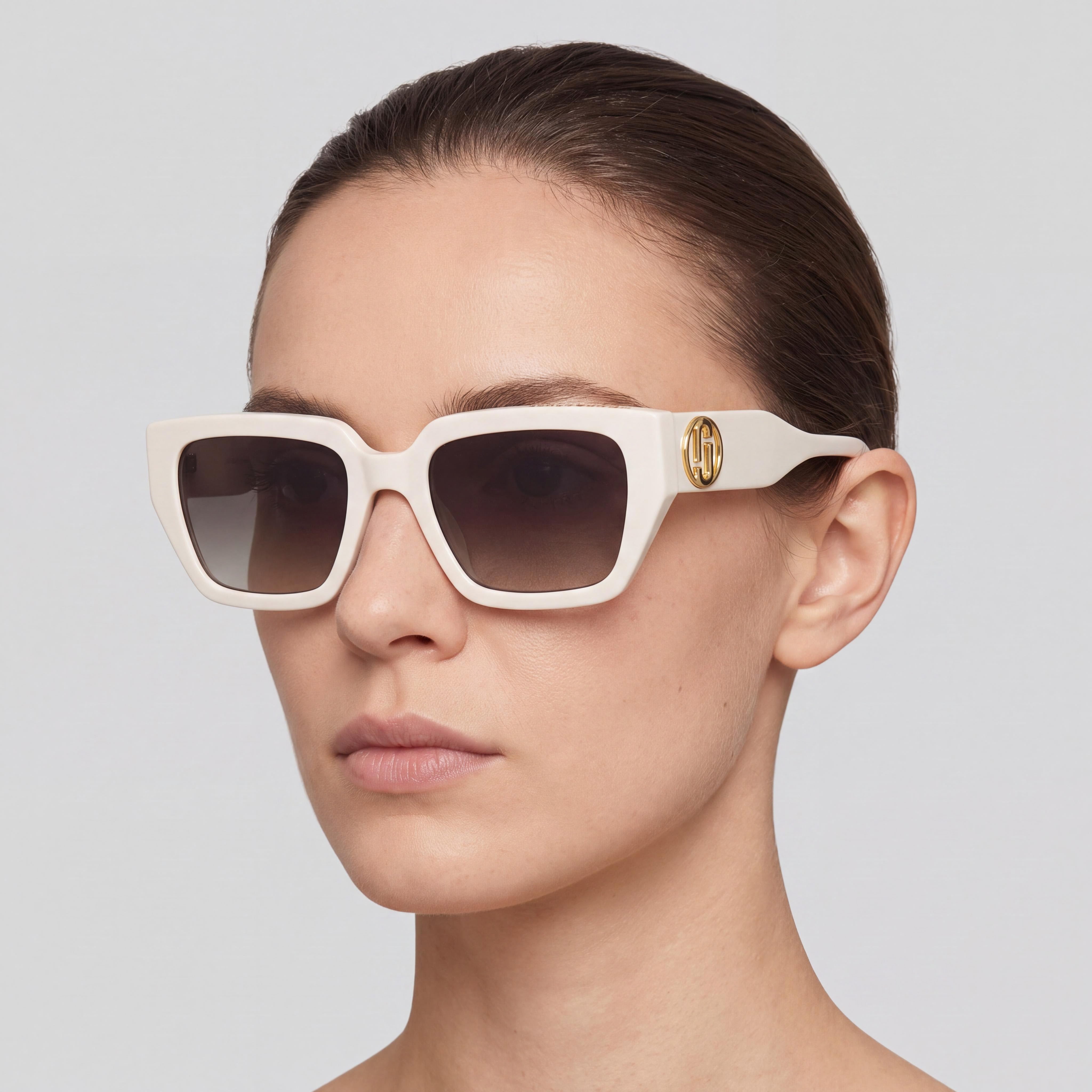 Marc Jacobs Classic Women's Ivory Acetate Non-Polarized Brown Shaded Sunglasses 19-19-140, Photo 2