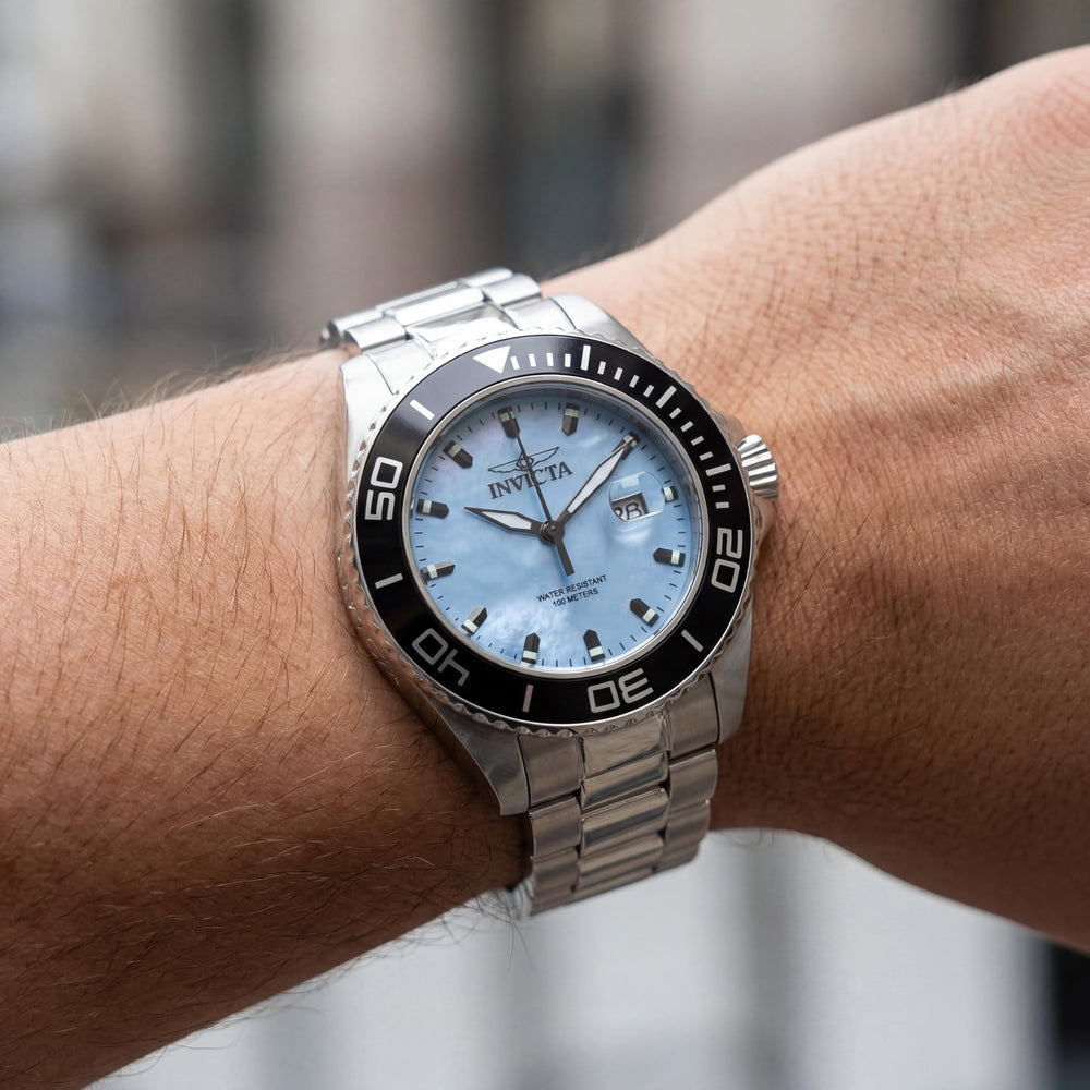 Invicta Pro Diver 23067 Silver Blue Men's Quartz Watch, 48mm